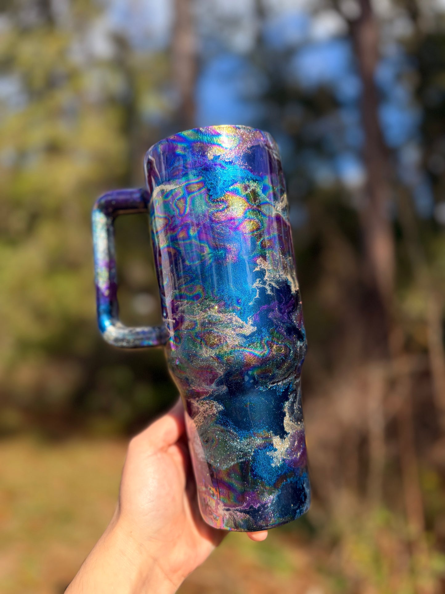 40oz Oil Slick Skies