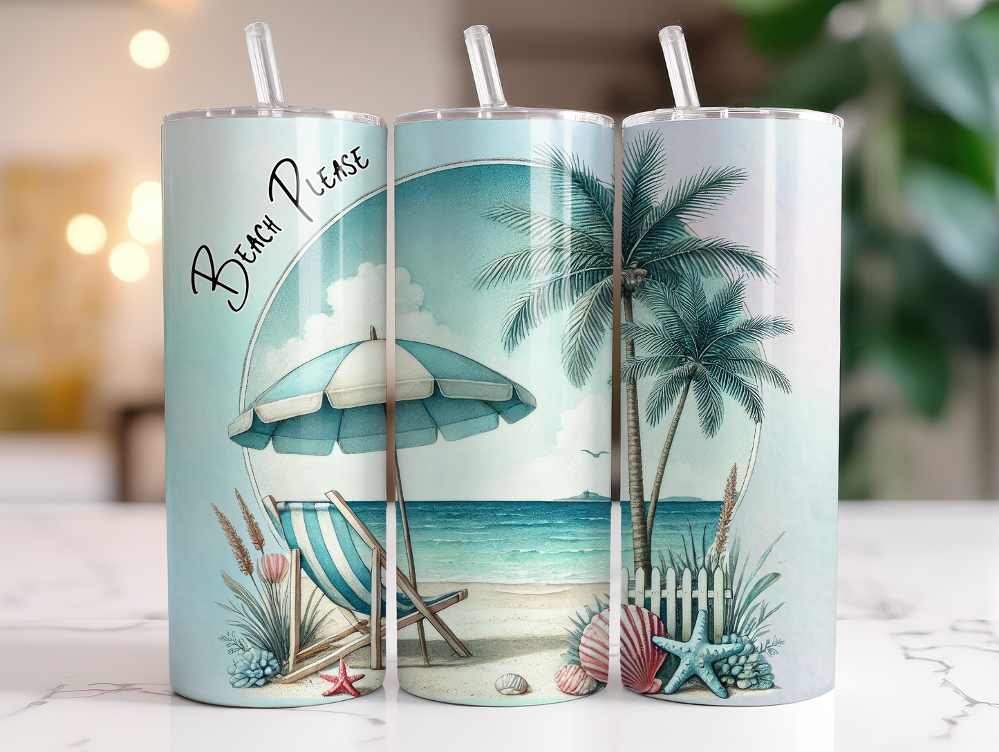 20oz Beach Please tumbler