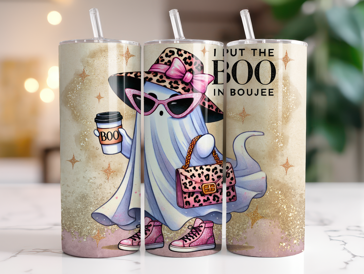 I put the BOO in Bougie Ghost 20oz tumbler