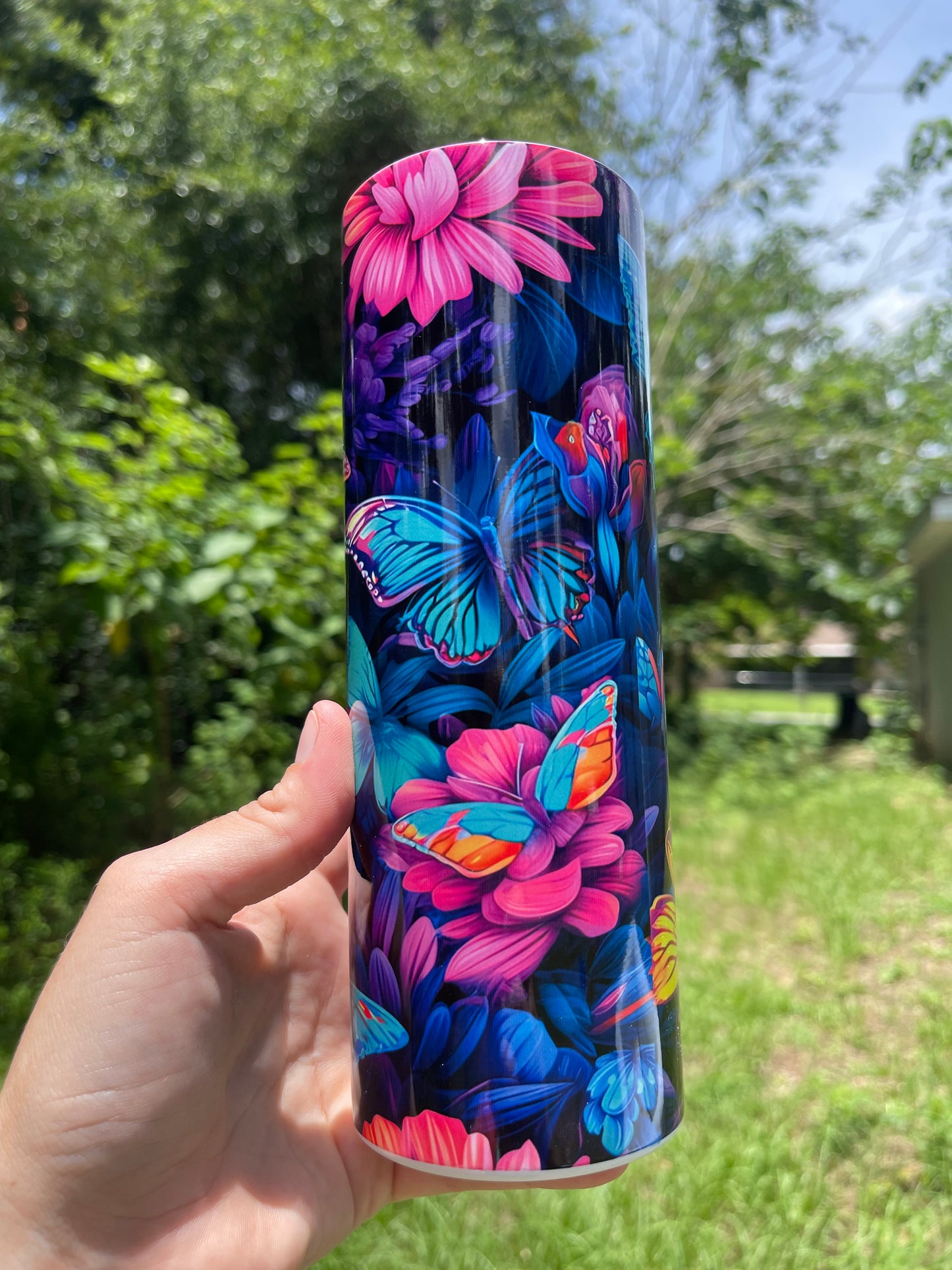 Rainbow Butterfly tumbler 20oz