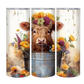 20oz Highland Cow in bucket Sunflower Tumbler