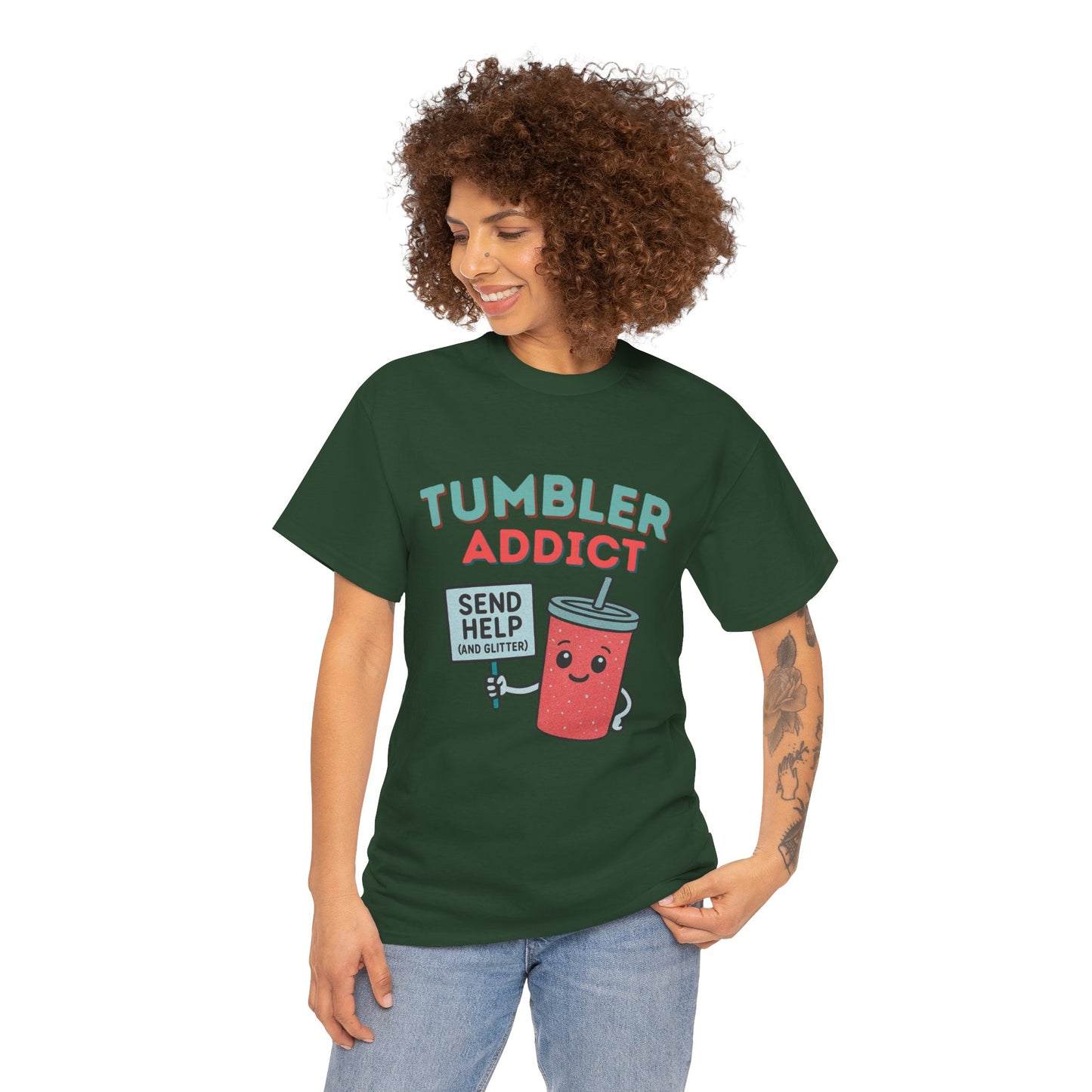 Tumbler Addict Tee, Unisex Cotton Tee