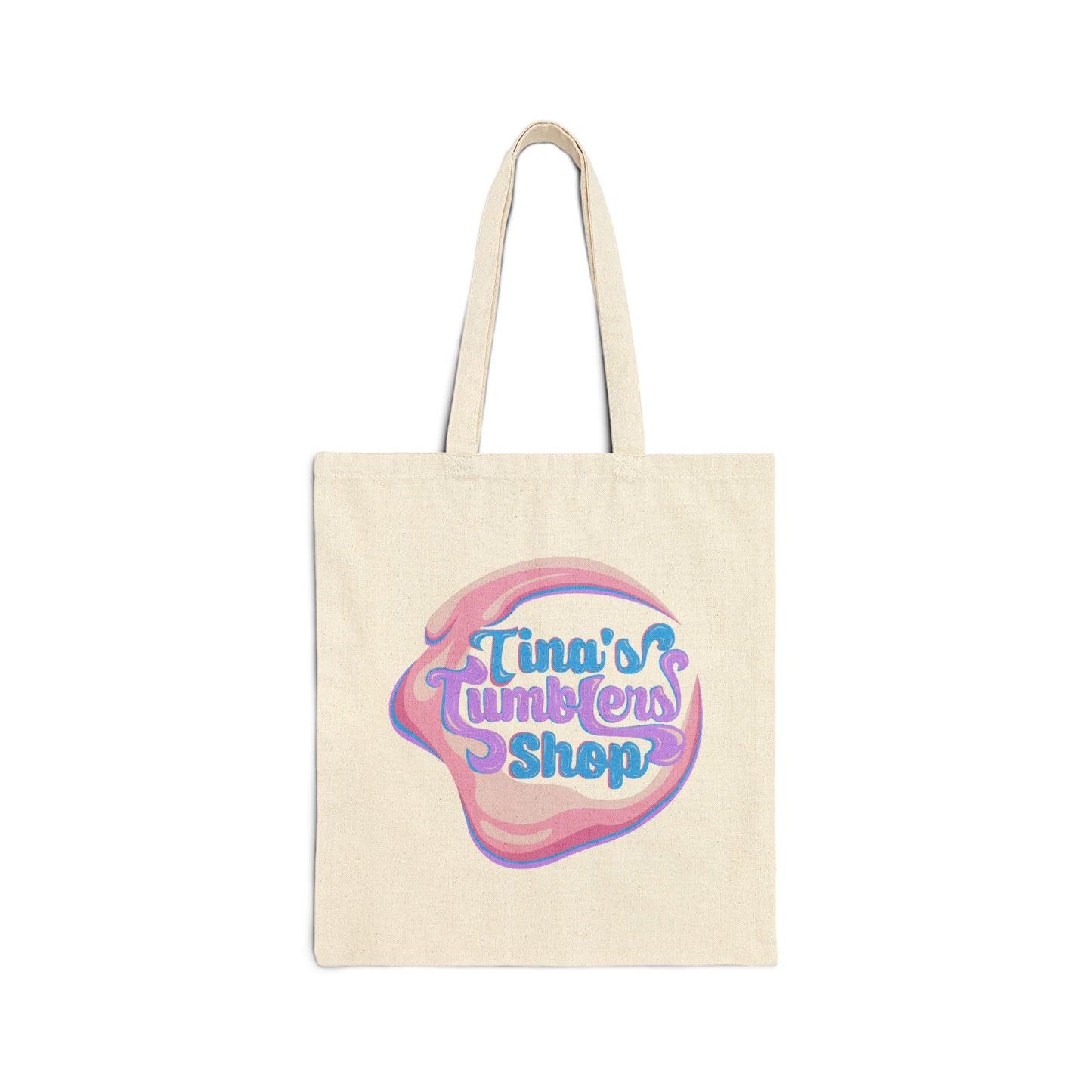 Tina Logo Cotton Canvas Tote Bag