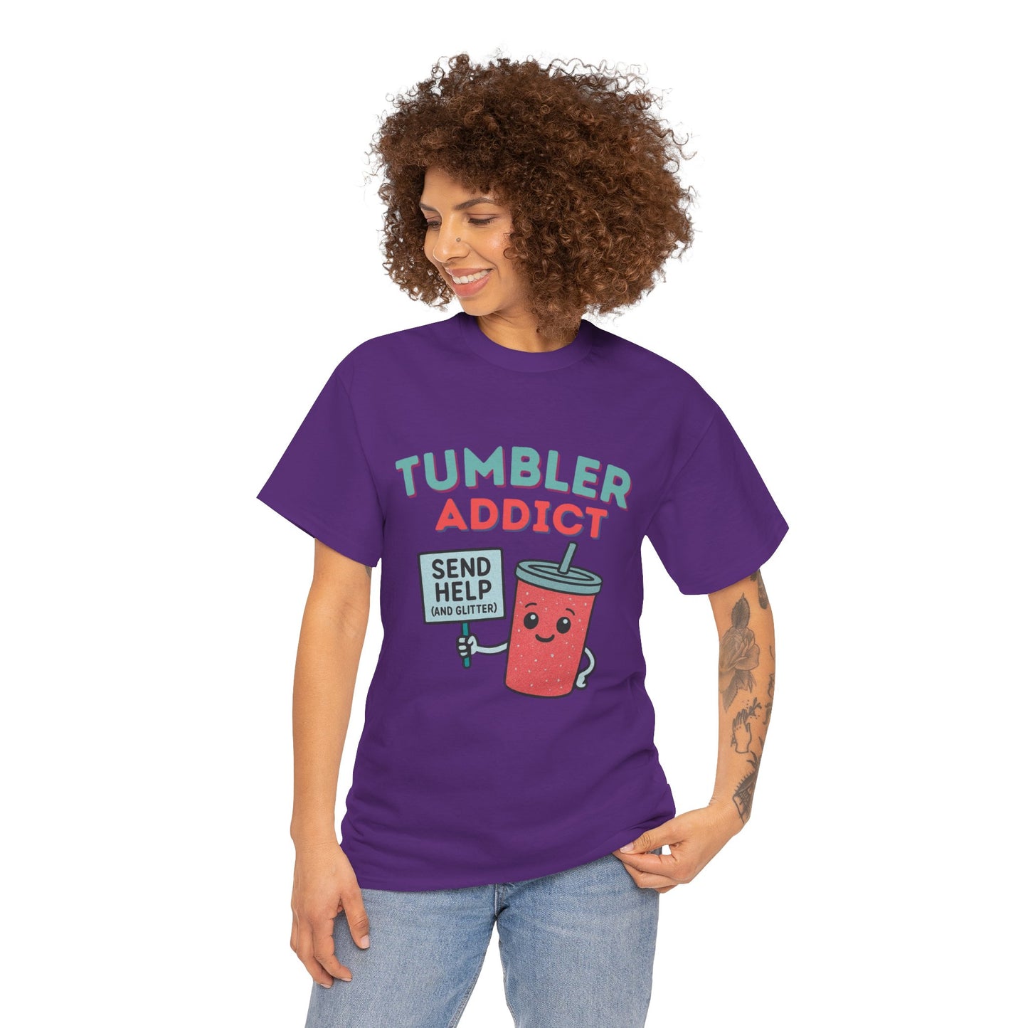 Tumbler Addict Tee, Unisex Cotton Tee