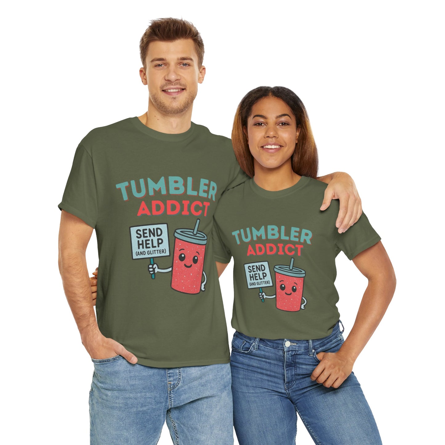 Tumbler Addict Tee, Unisex Cotton Tee