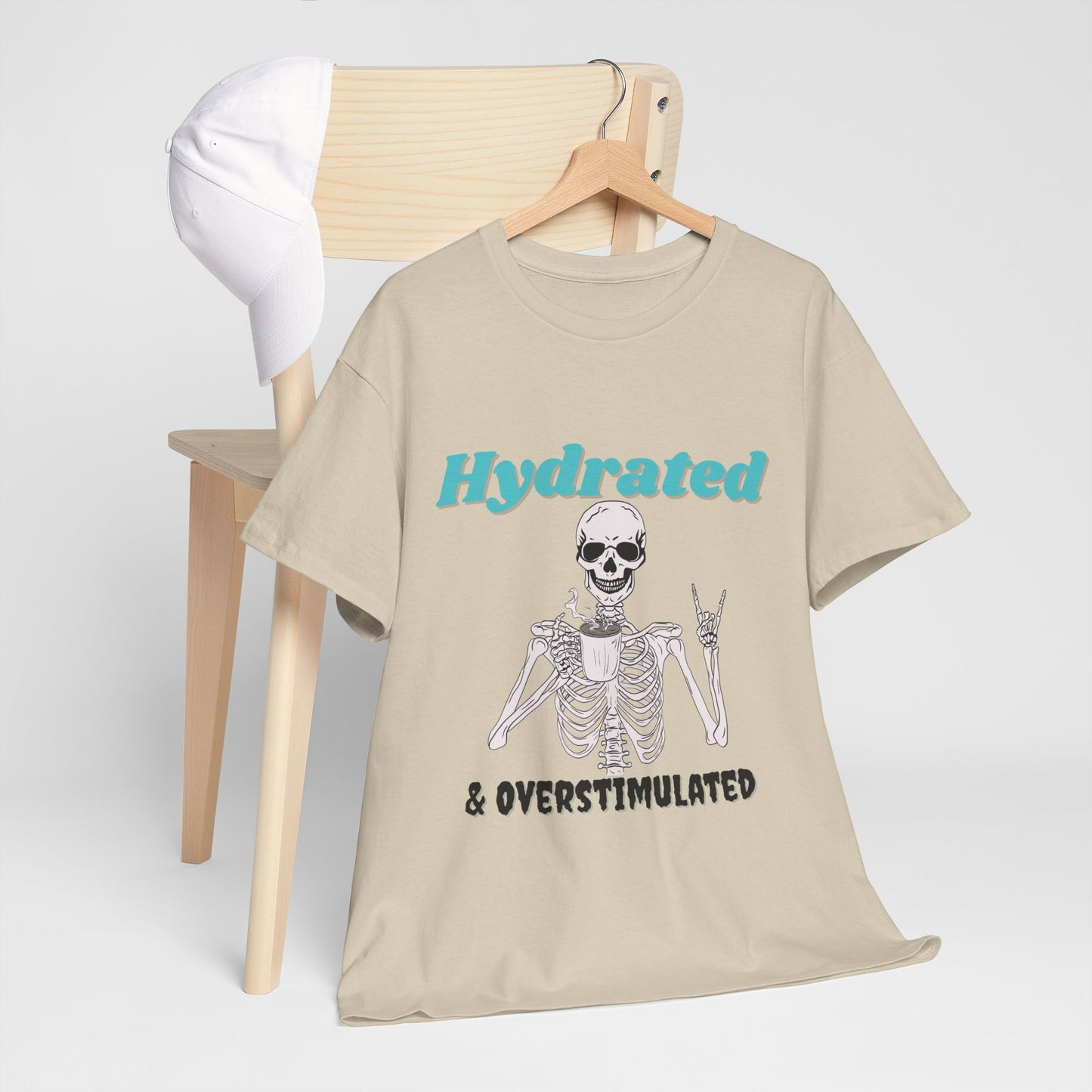 Hydrated & Overstimulated, Unisex Cotton Tee