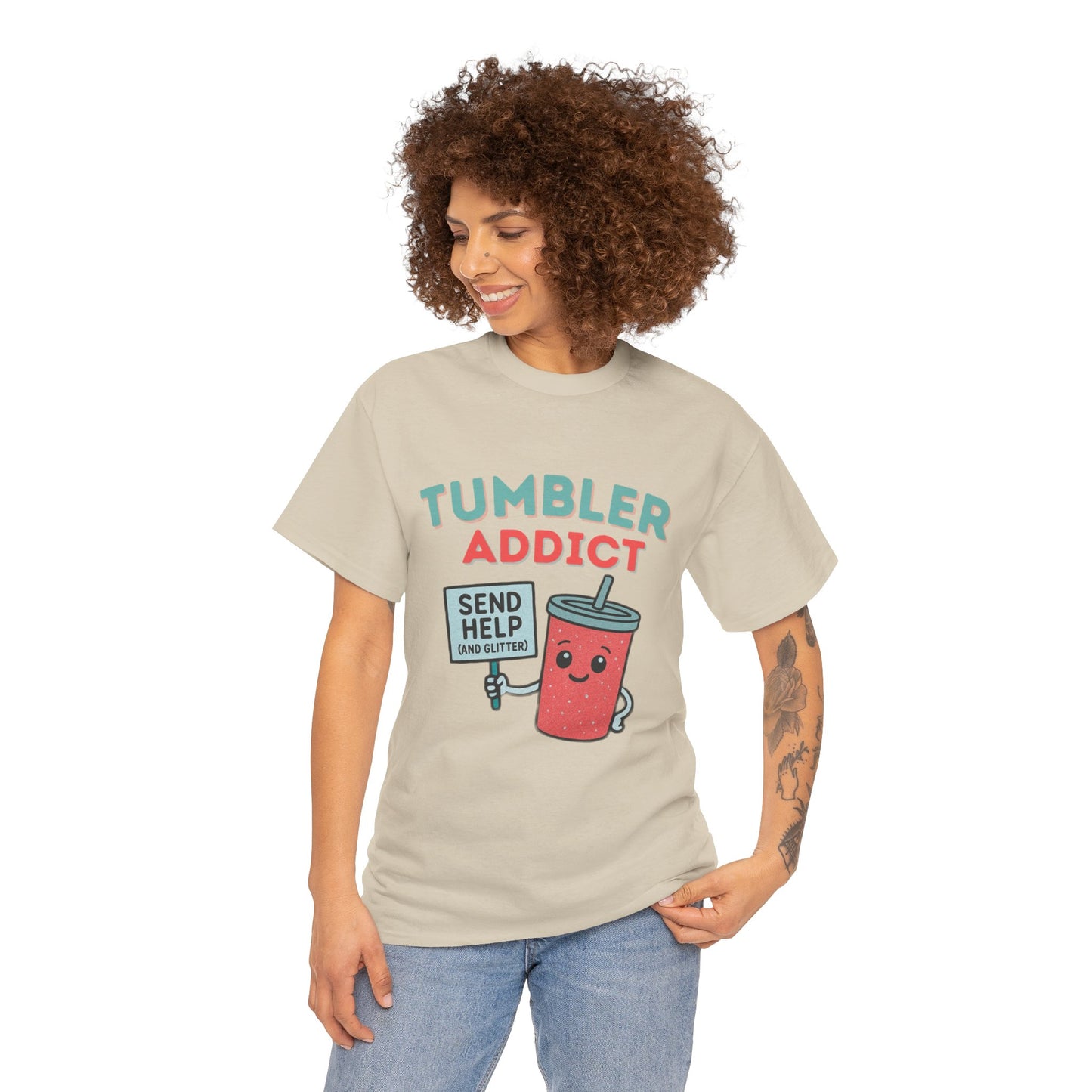 Tumbler Addict Tee, Unisex Cotton Tee