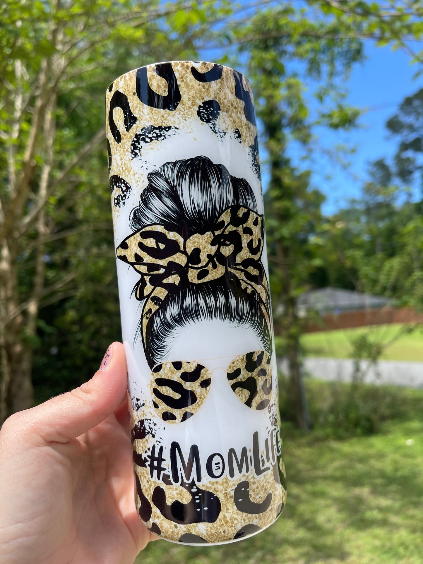 Cheetah Print #MOMLIFE Tumbler