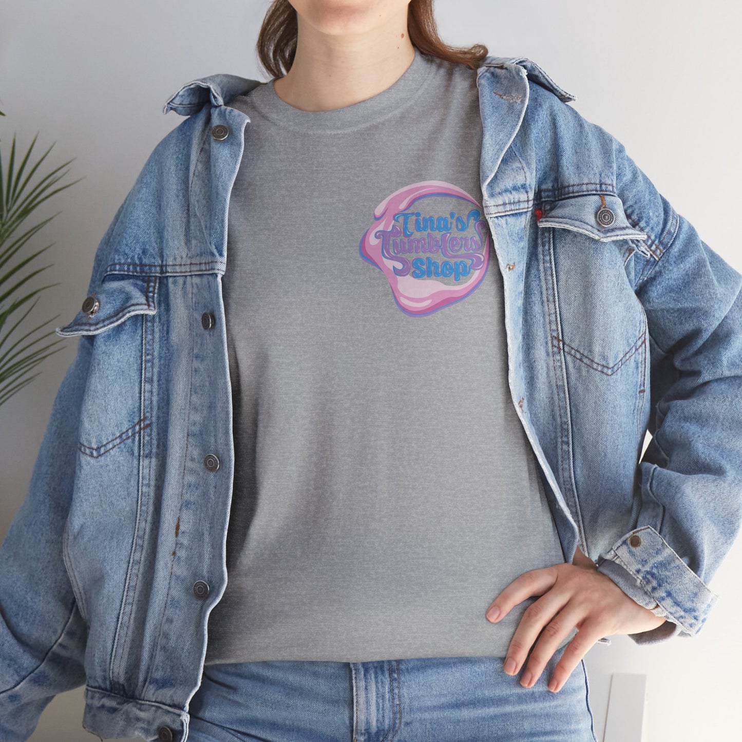 Tina's Tumblers Shop Logo ~ Whimsical Unisex Cotton Tee