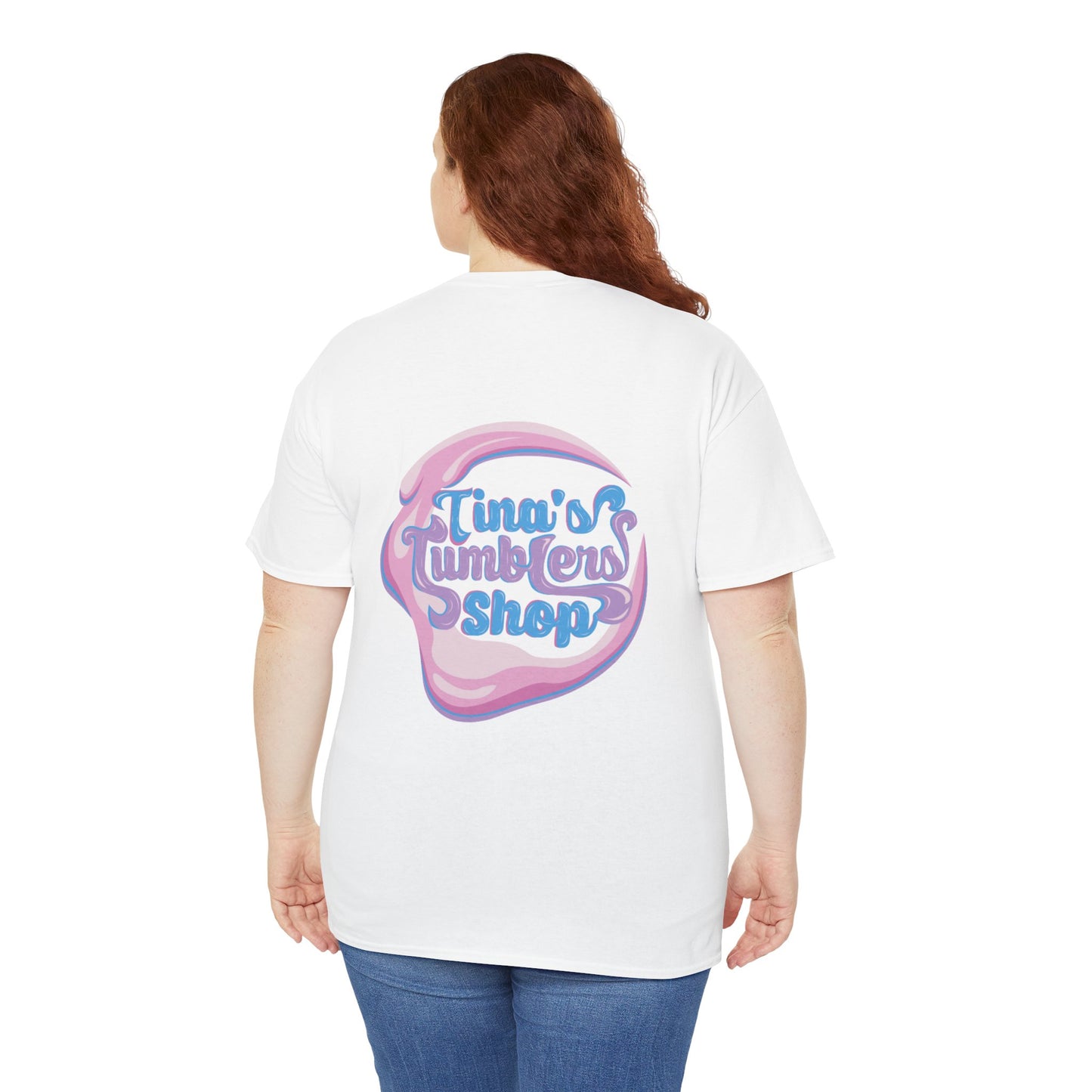 Tina's Tumblers Shop Logo ~ Whimsical Unisex Cotton Tee