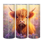 20oz Highland Cow Magic Hour florals