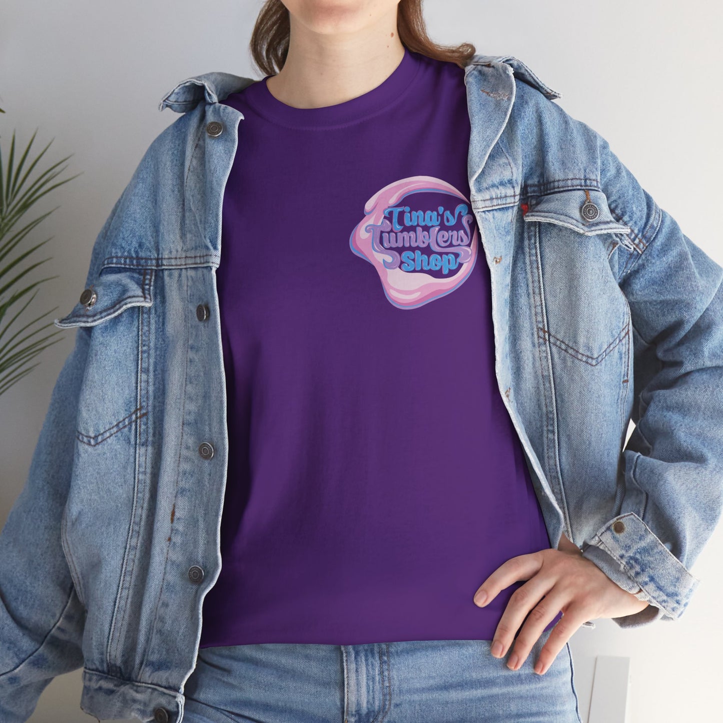 Tina's Tumblers Shop Logo ~ Whimsical Unisex Cotton Tee