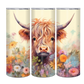 20oz Highland Cow florals