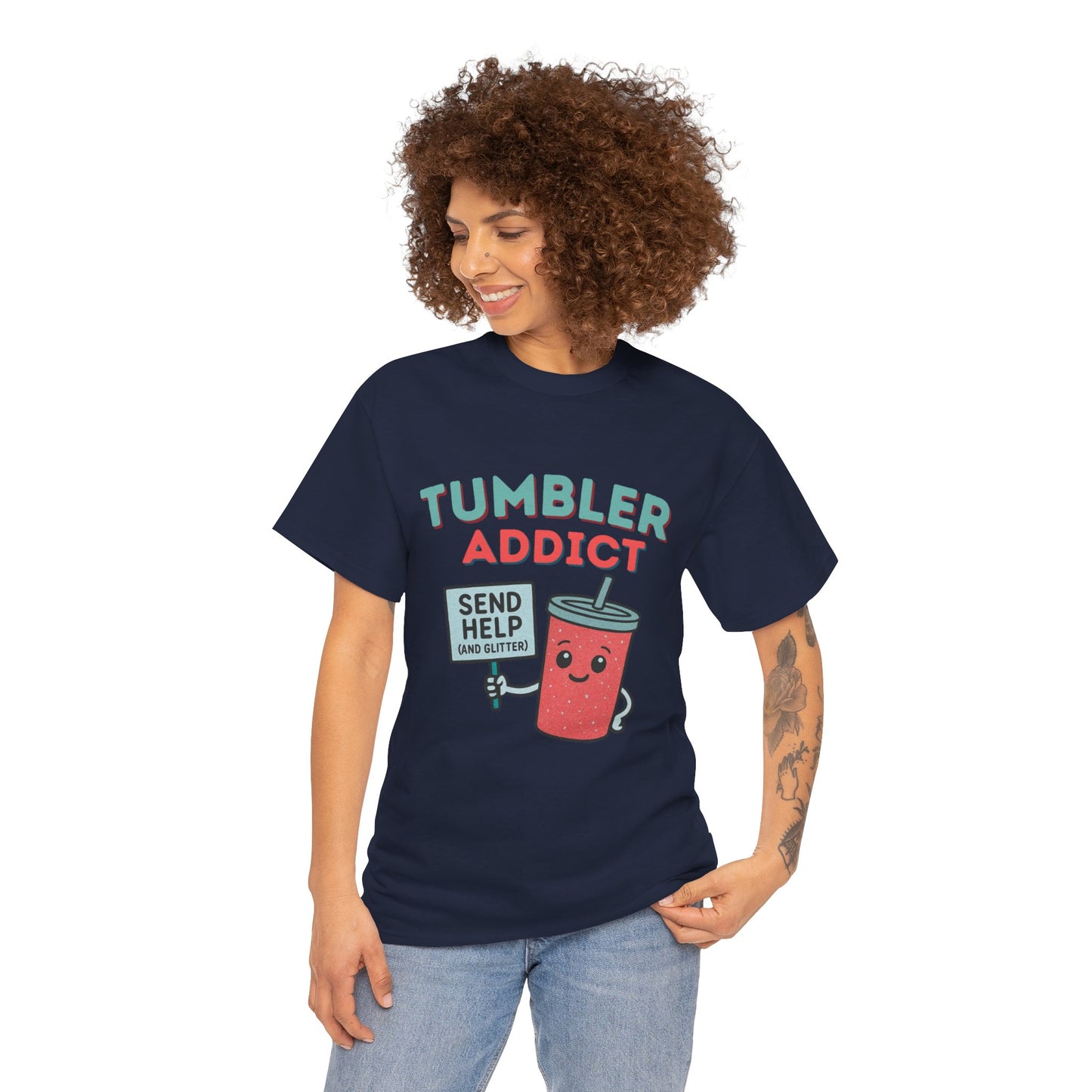 Tumbler Addict Tee, Unisex Cotton Tee