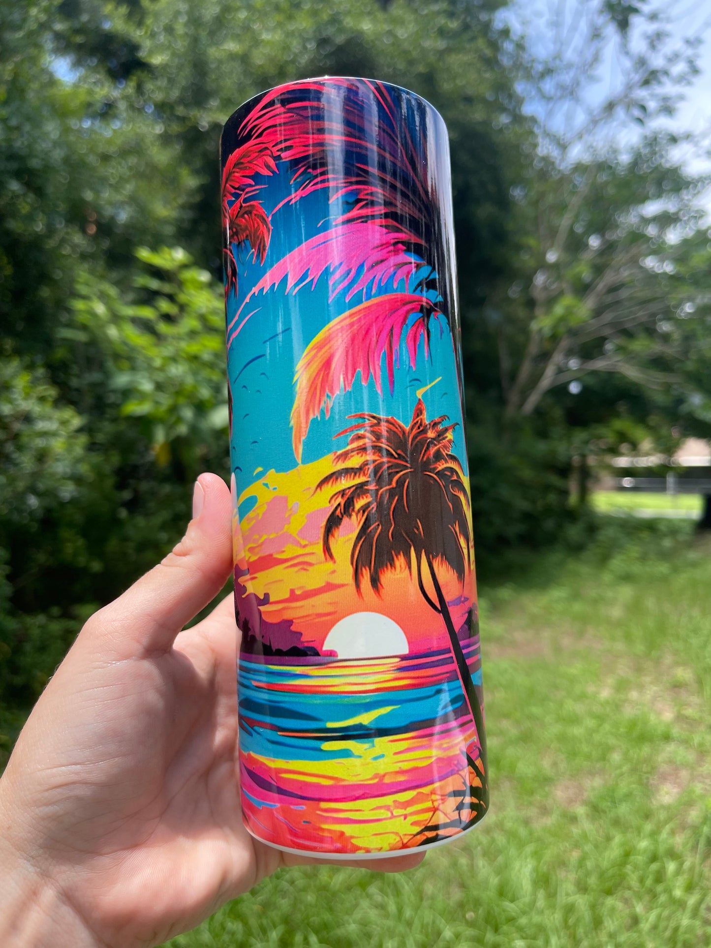 20oz Beach sunset tumbler