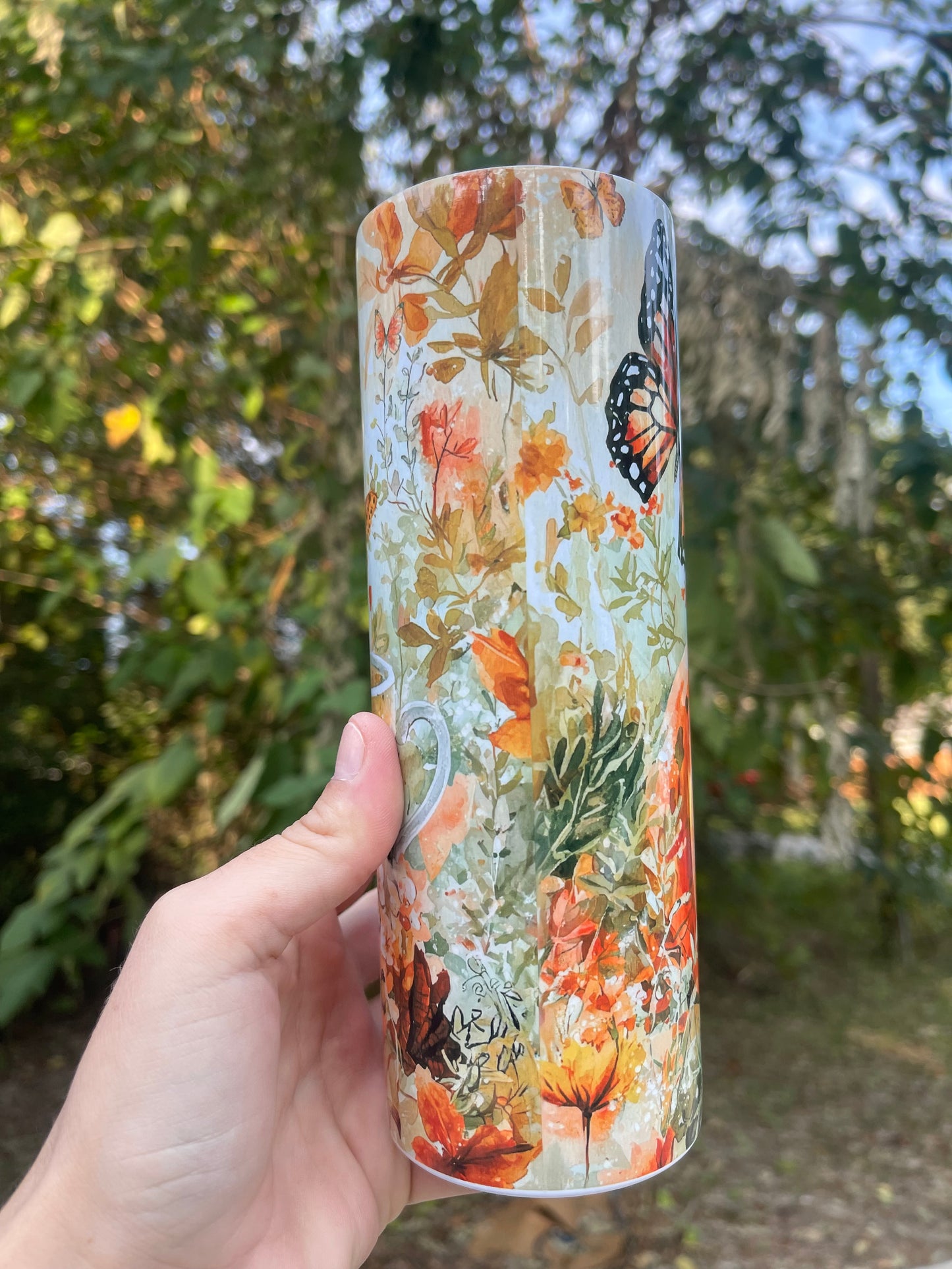 Pumpkin Spice Season with butterfly 20oz tumbler