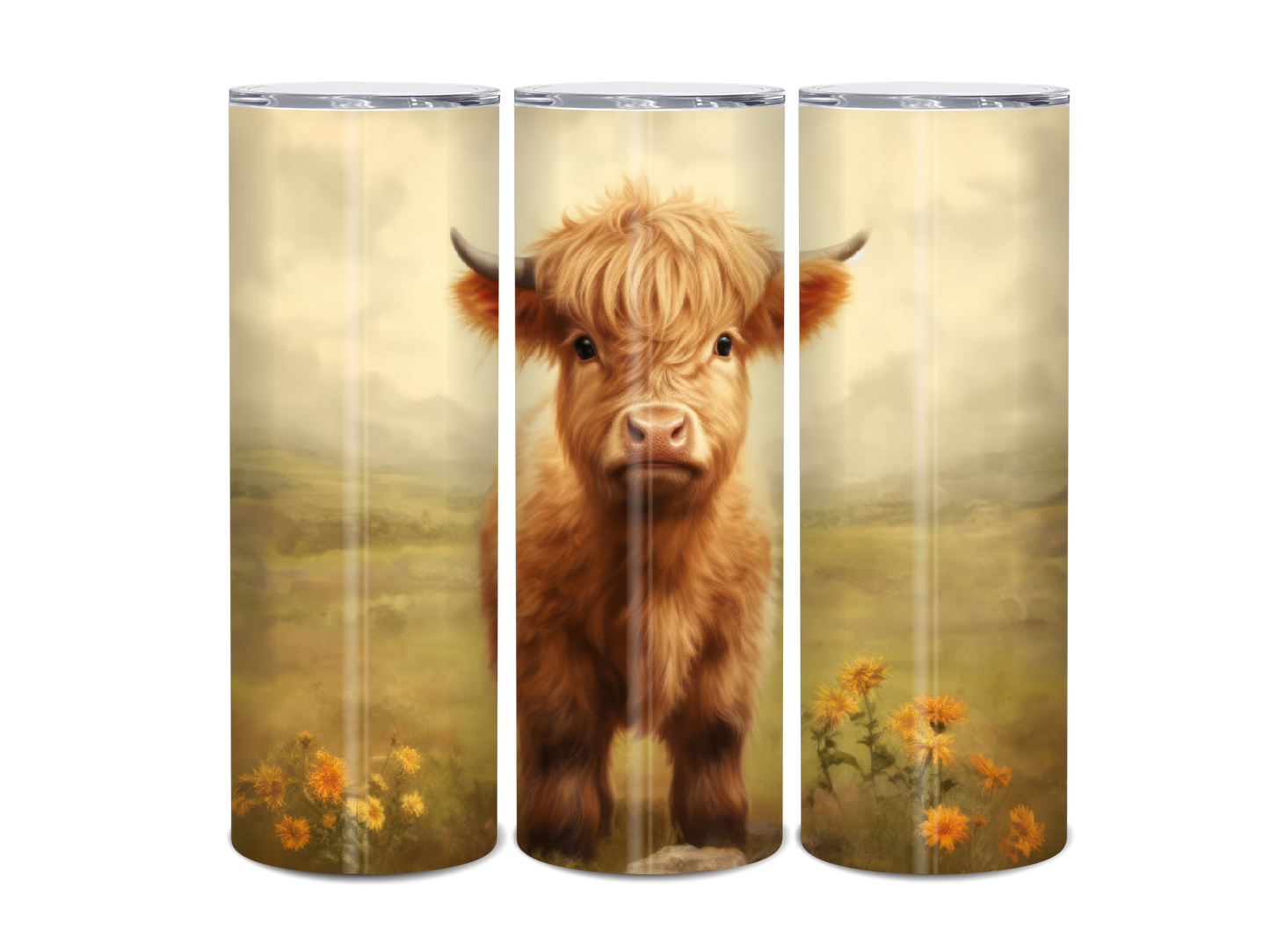 20oz Highland Cow Full body tumbler