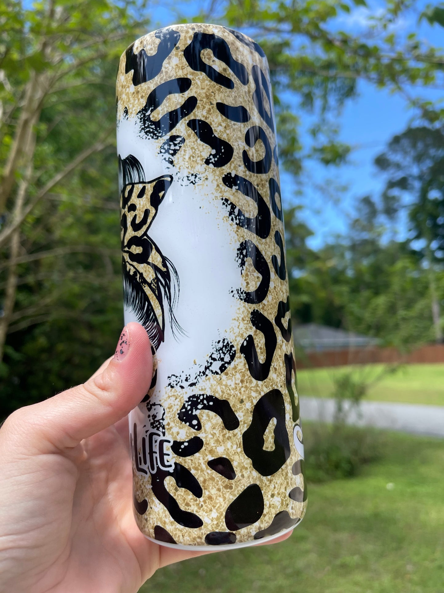 Cheetah Print #MOMLIFE Tumbler