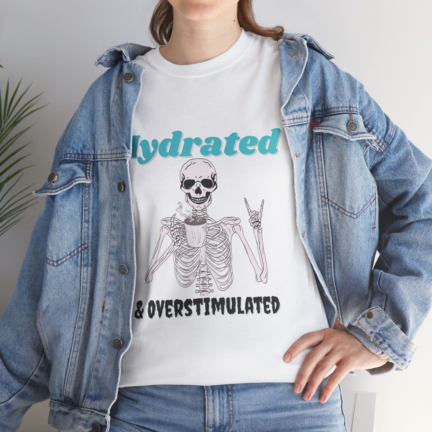 Hydrated & Overstimulated, Unisex Cotton Tee
