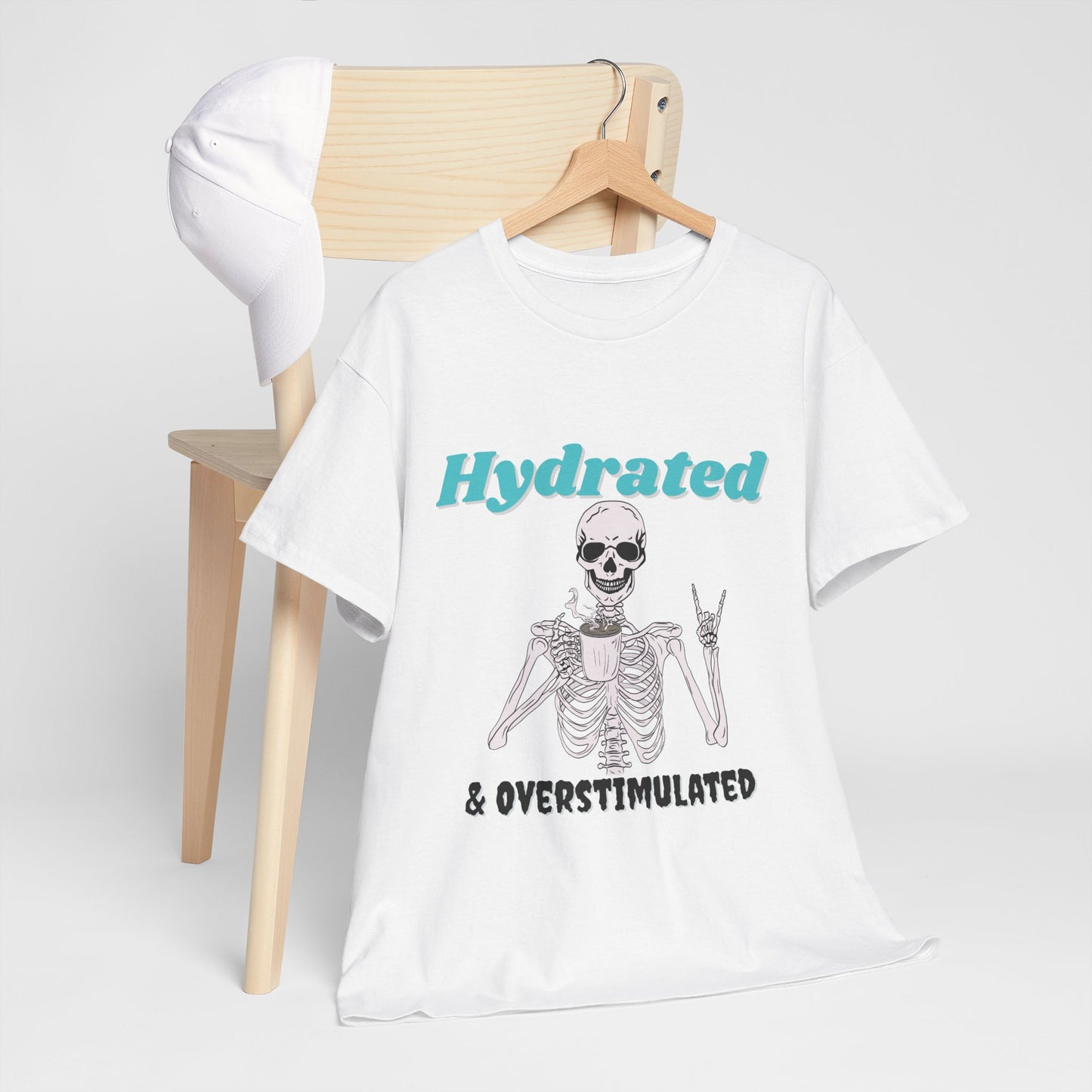 Hydrated & Overstimulated, Unisex Cotton Tee
