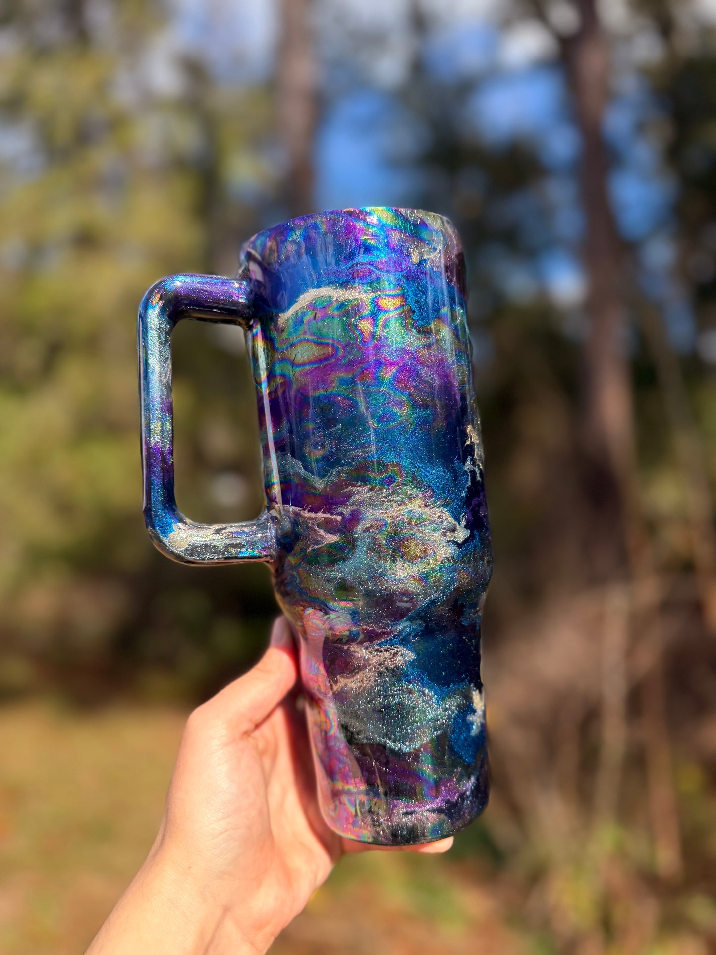 40oz Oil Slick Skies