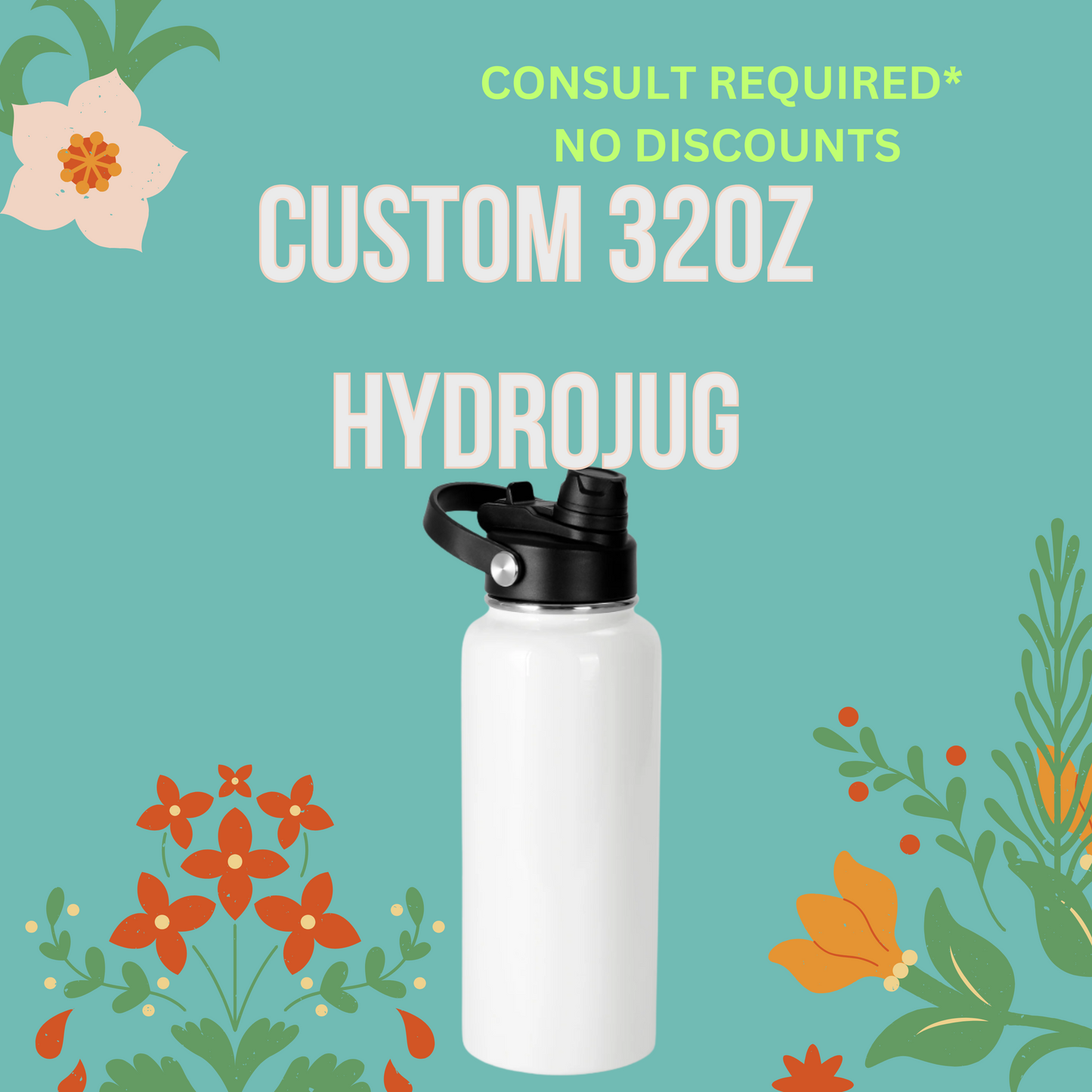 Custom 32oz Hydrojug  tumbler