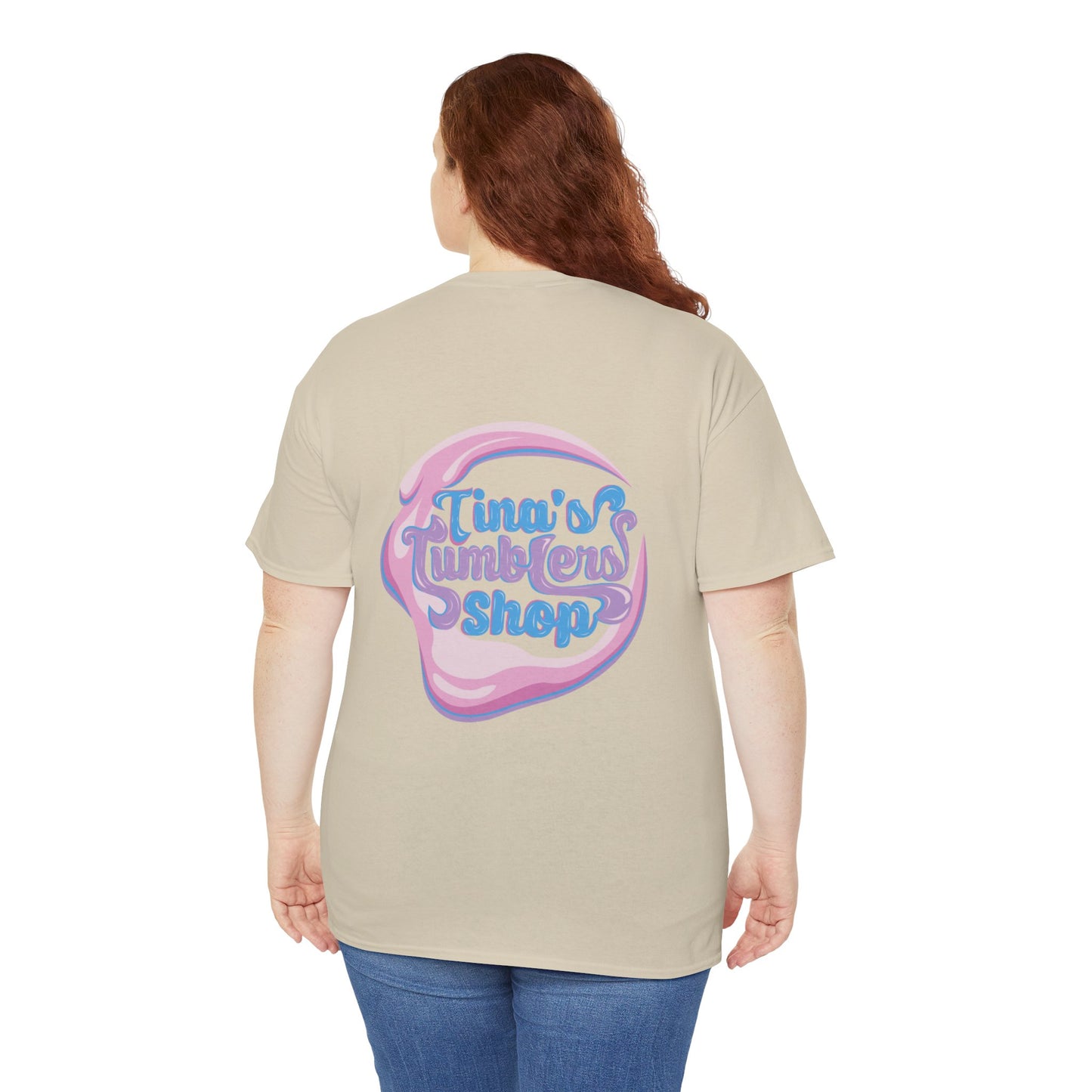 Tina's Tumblers Shop Logo ~ Whimsical Unisex Cotton Tee