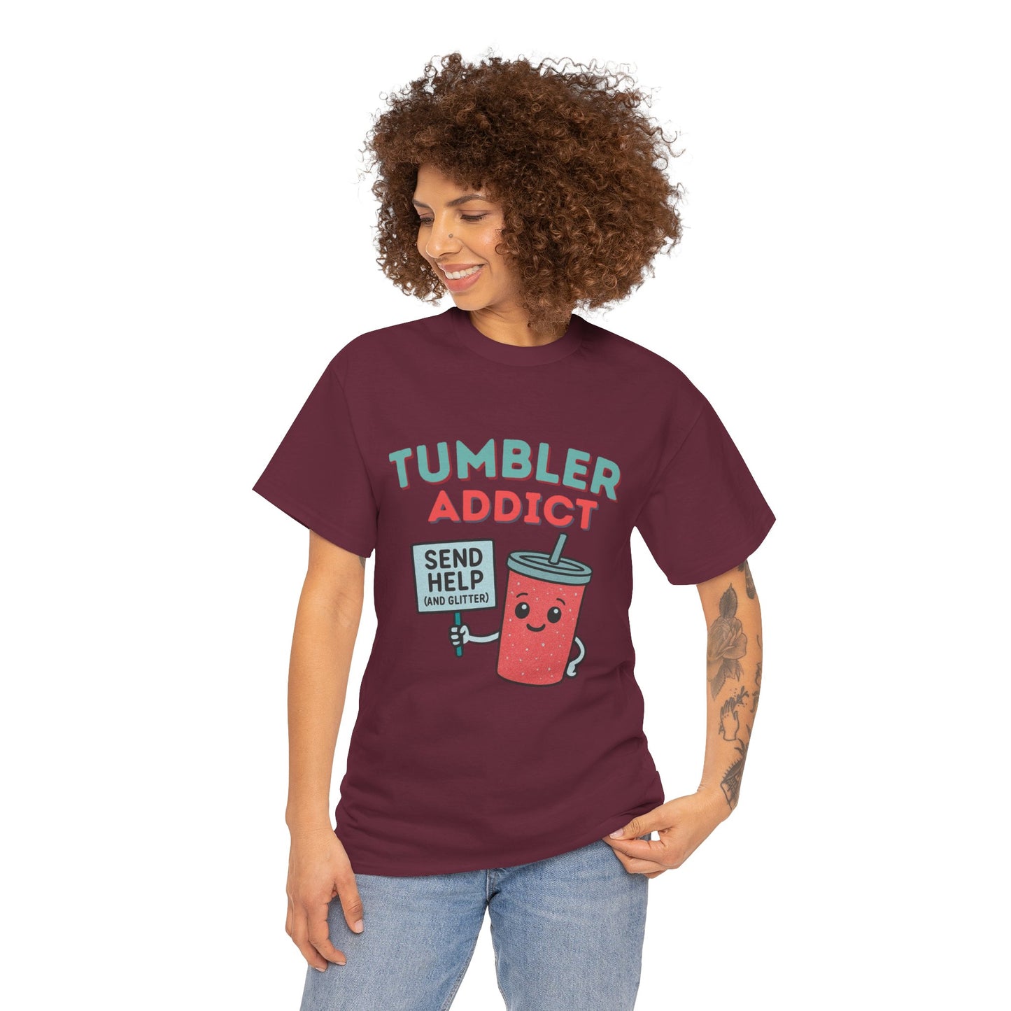 Tumbler Addict Tee, Unisex Cotton Tee
