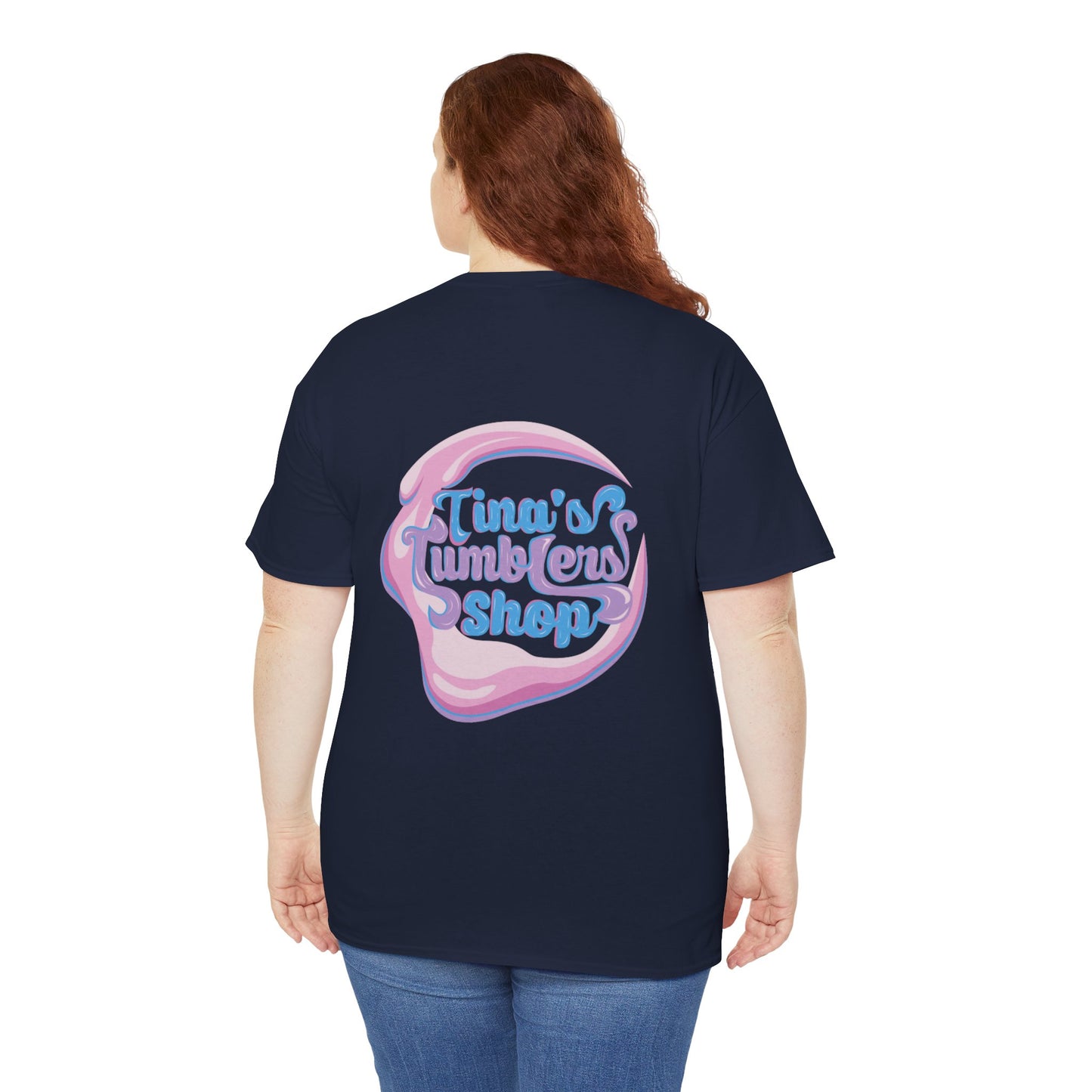 Tina's Tumblers Shop Logo ~ Whimsical Unisex Cotton Tee