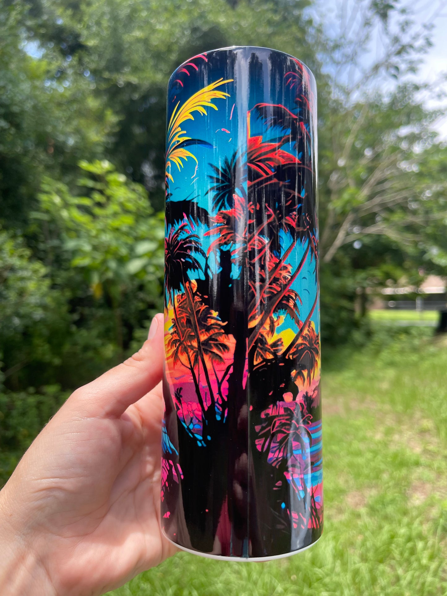 20oz Beach sunset tumbler