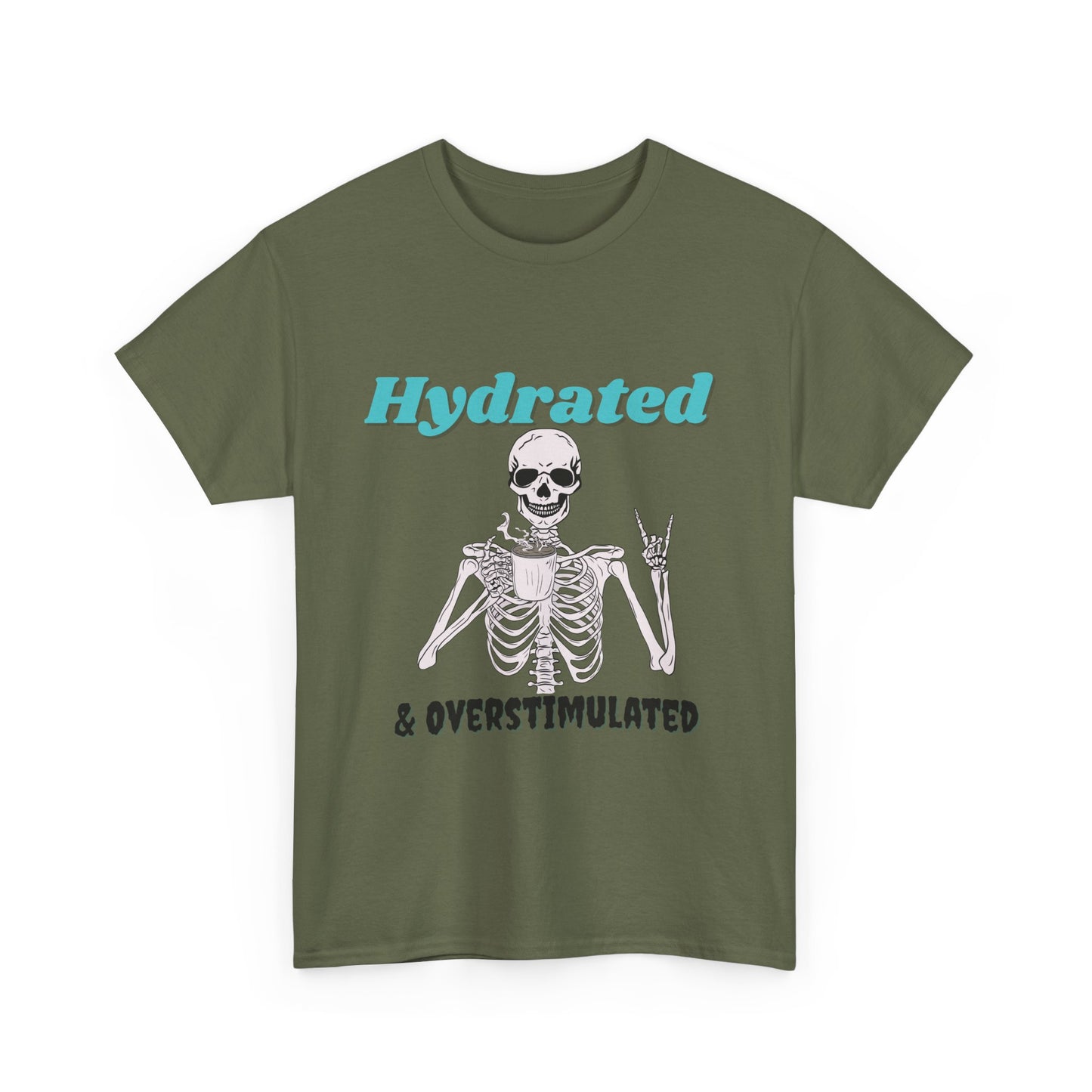 Hydrated & Overstimulated, Unisex Cotton Tee