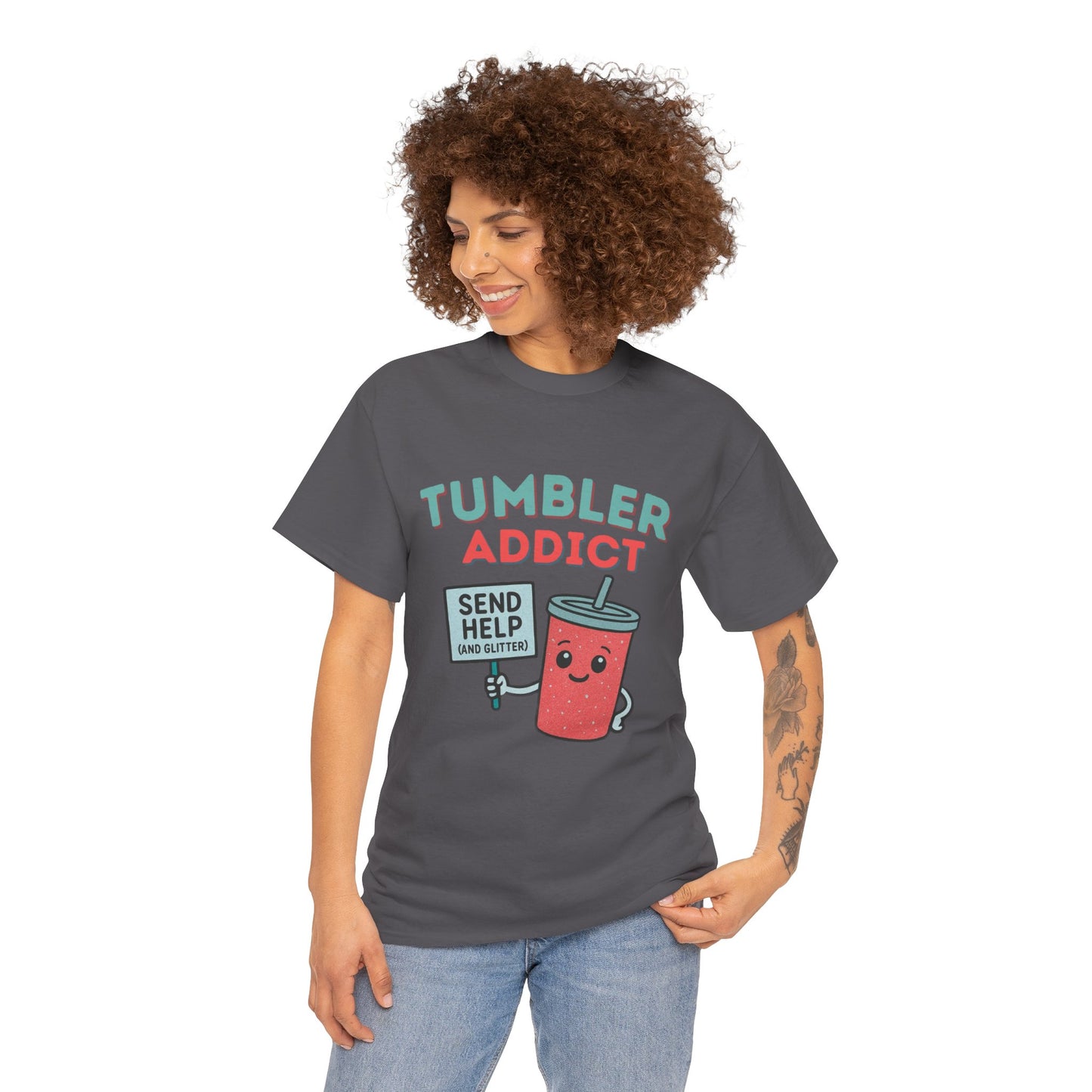 Tumbler Addict Tee, Unisex Cotton Tee