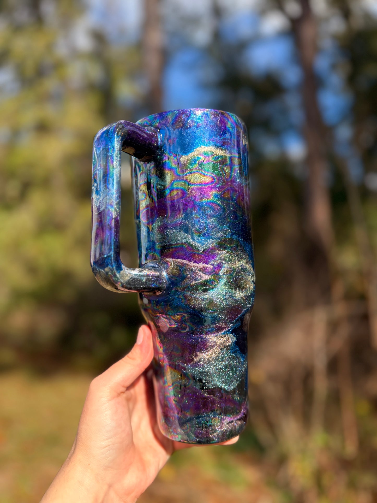 40oz Oil Slick Skies