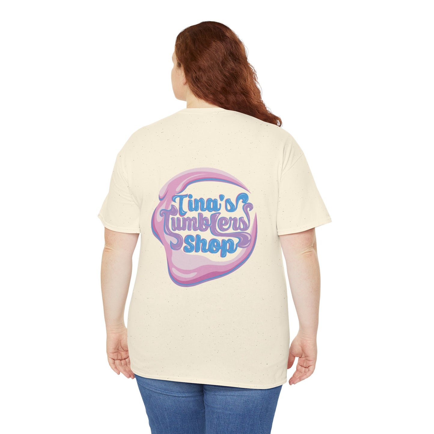 Tina's Tumblers Shop Logo ~ Whimsical Unisex Cotton Tee