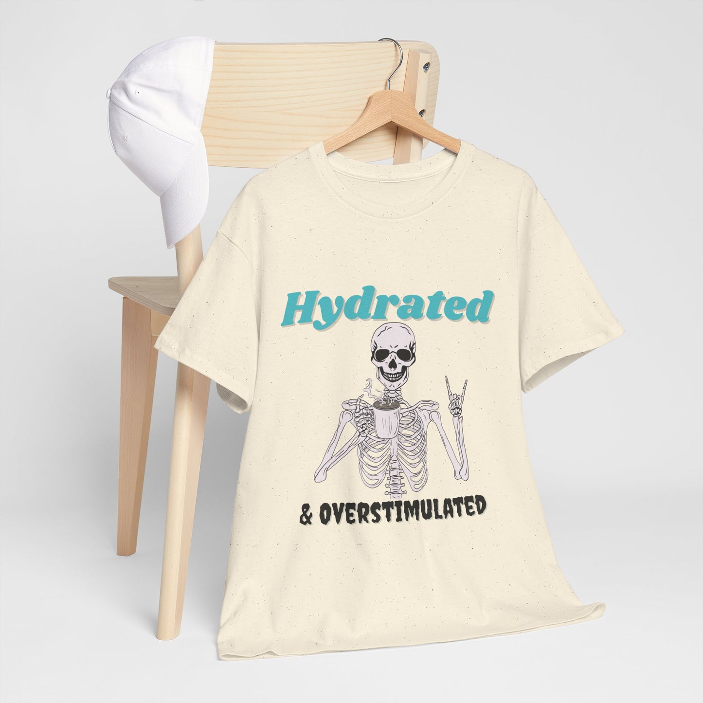 Hydrated & Overstimulated, Unisex Cotton Tee