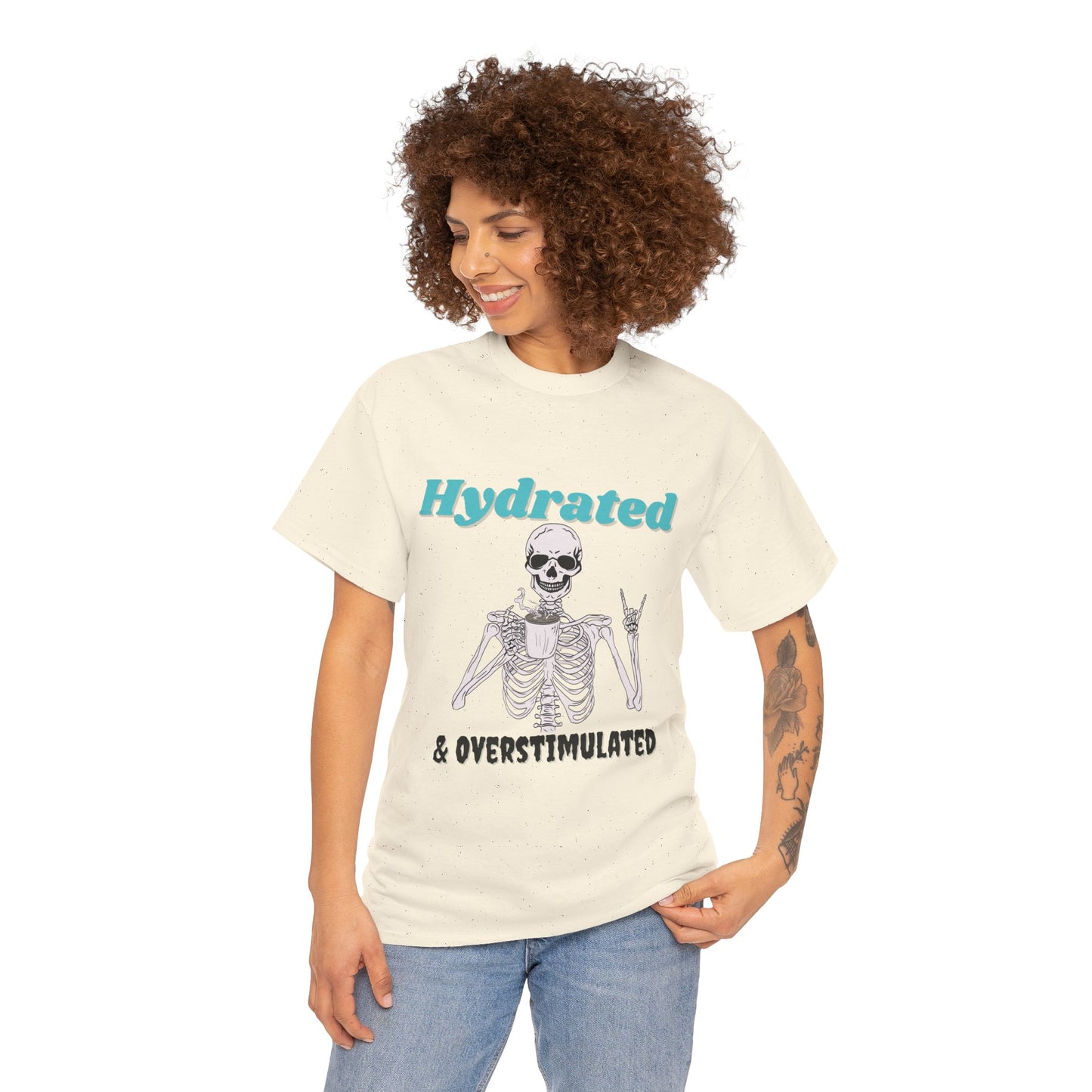 Hydrated & Overstimulated, Unisex Cotton Tee
