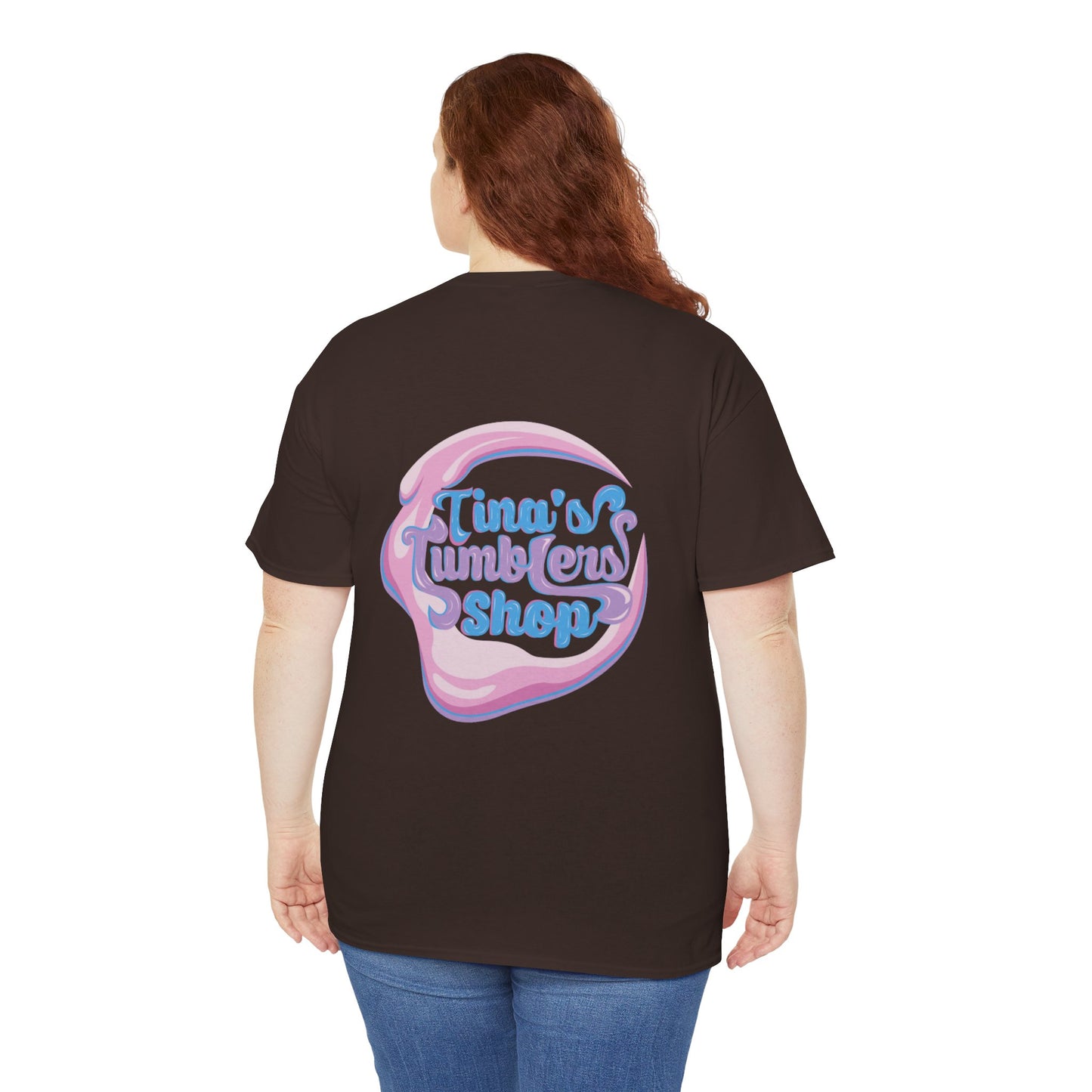 Tina's Tumblers Shop Logo ~ Whimsical Unisex Cotton Tee