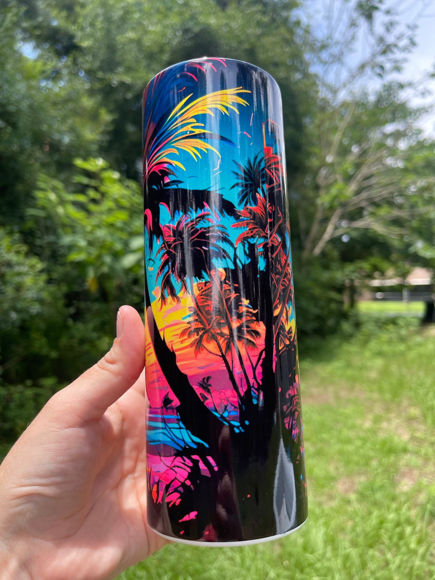 20oz Beach sunset tumbler