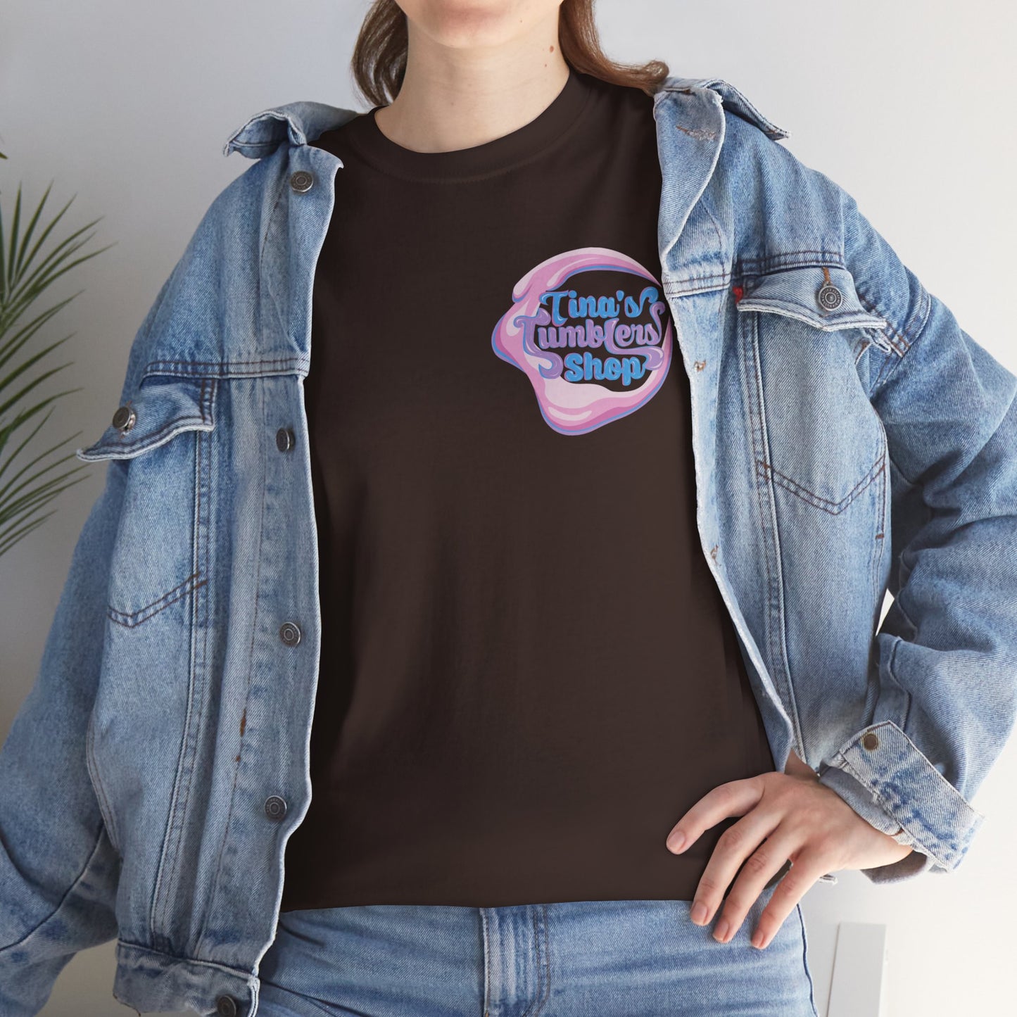 Tina's Tumblers Shop Logo ~ Whimsical Unisex Cotton Tee