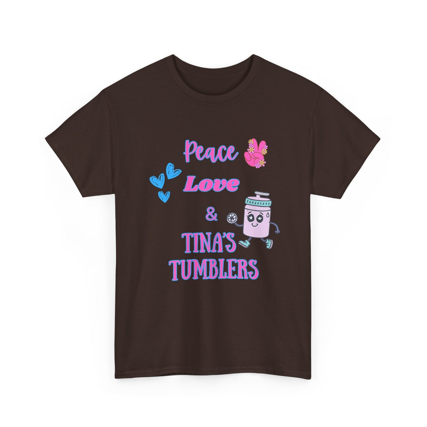 Peace, Love & Tumblers Tee WITH LOGO ON BACK - Unisex Cotton Shirt