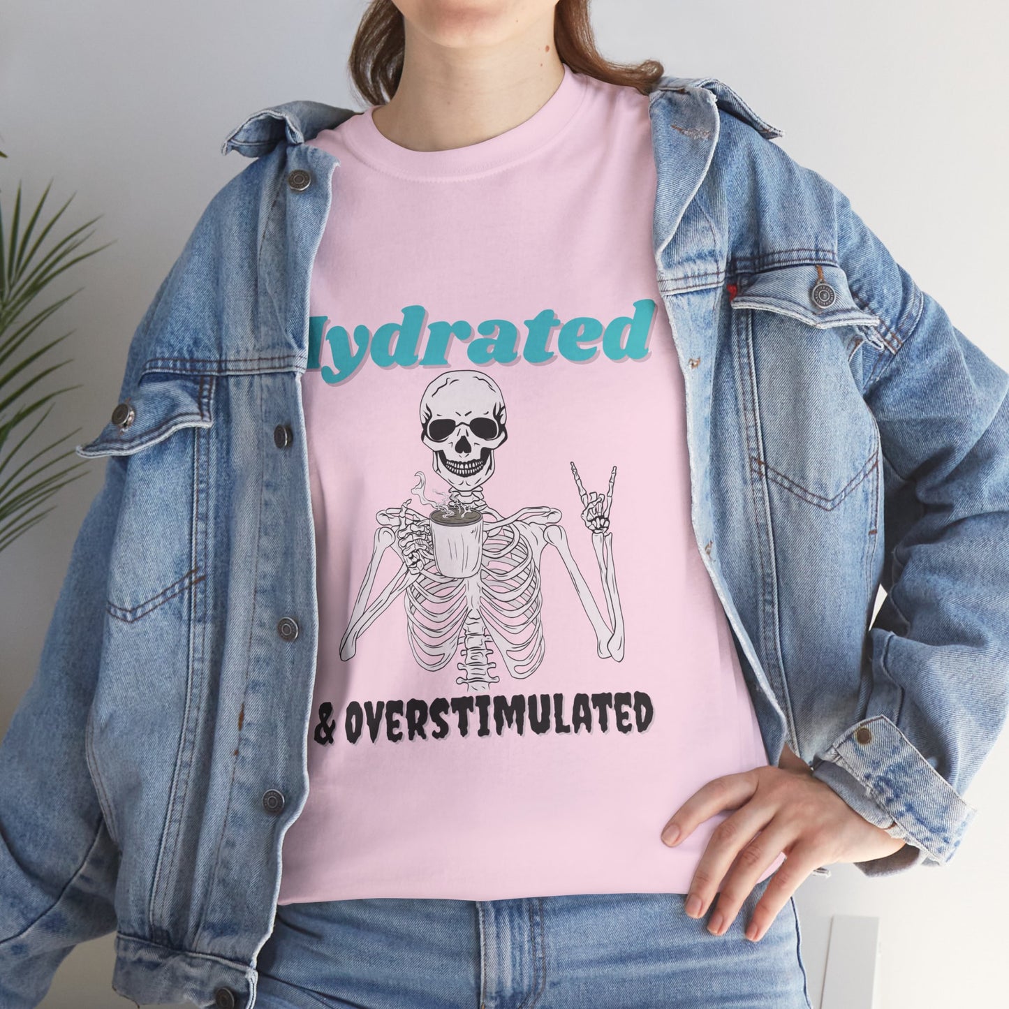 Hydrated & Overstimulated, Unisex Cotton Tee