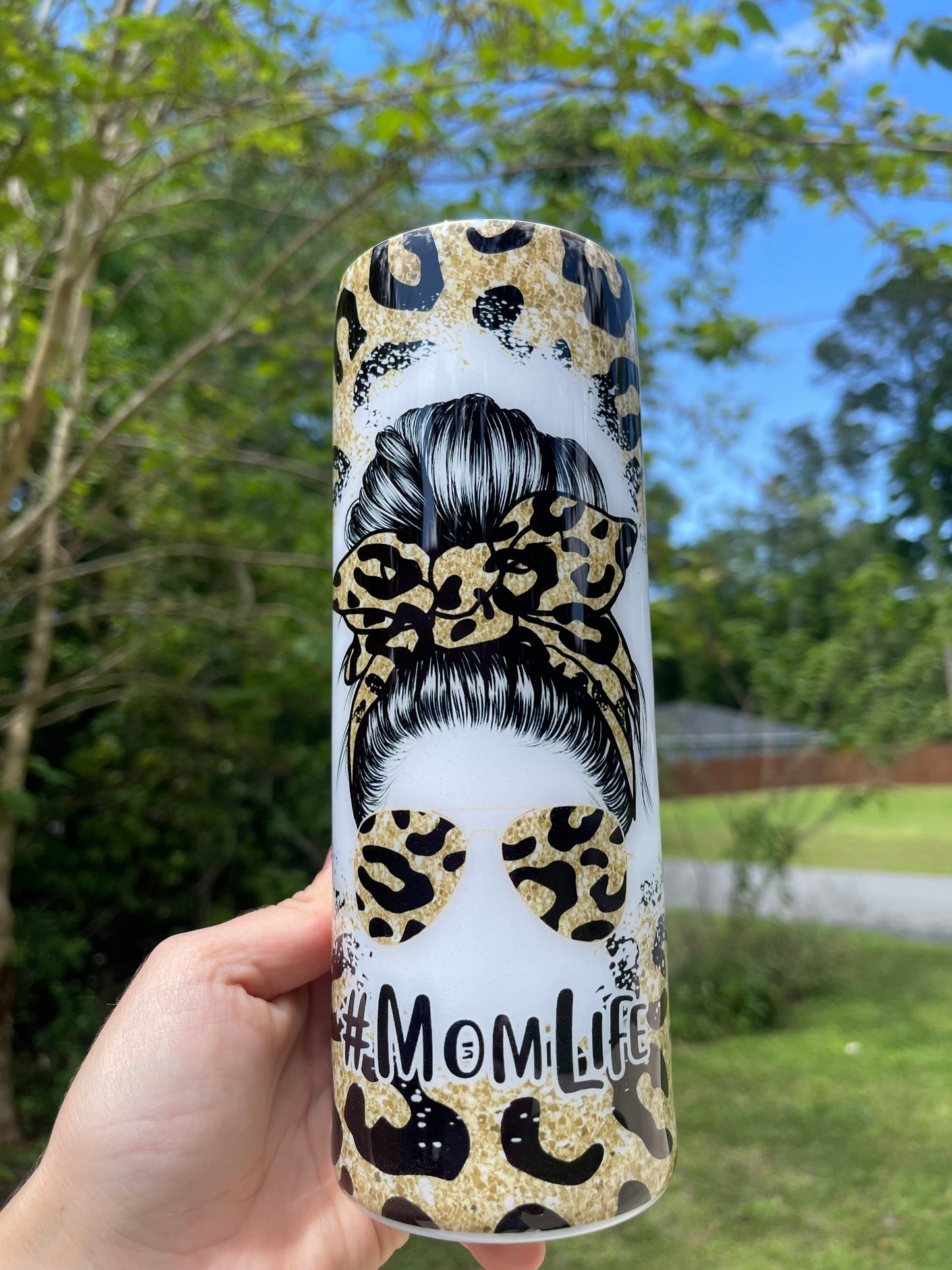 Cheetah Print #MOMLIFE Tumbler