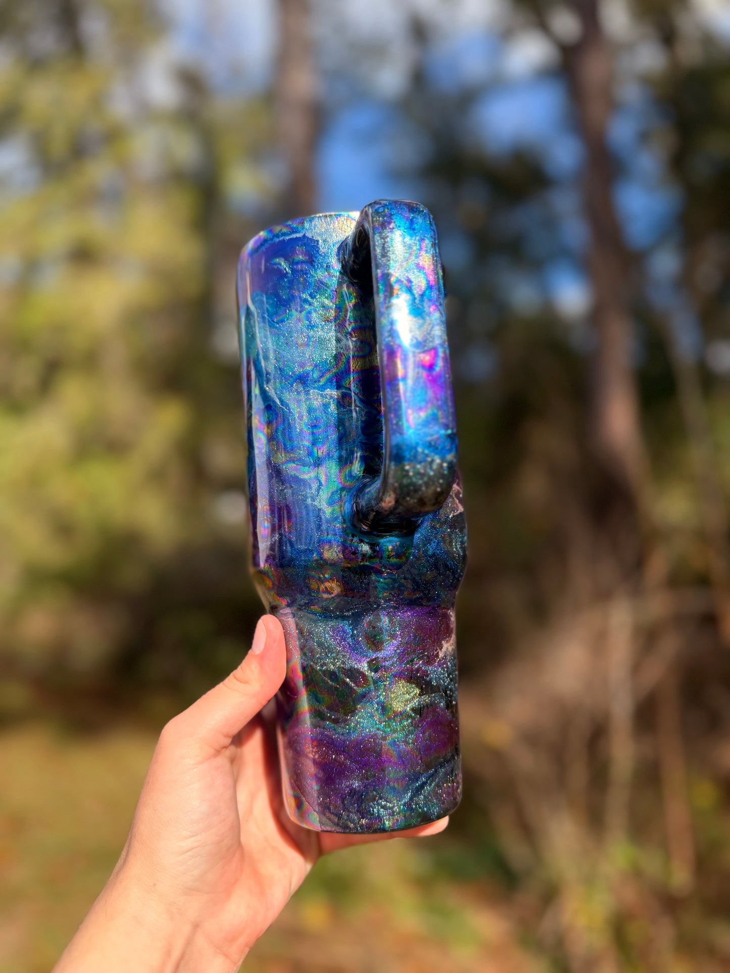 40oz Oil Slick Skies