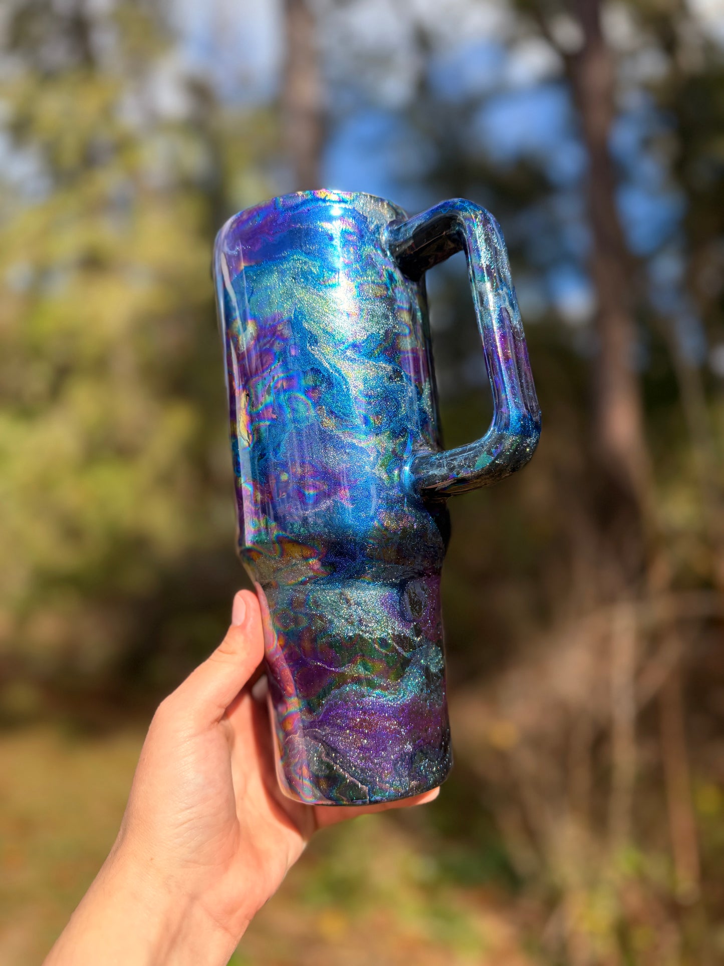 40oz Oil Slick Skies