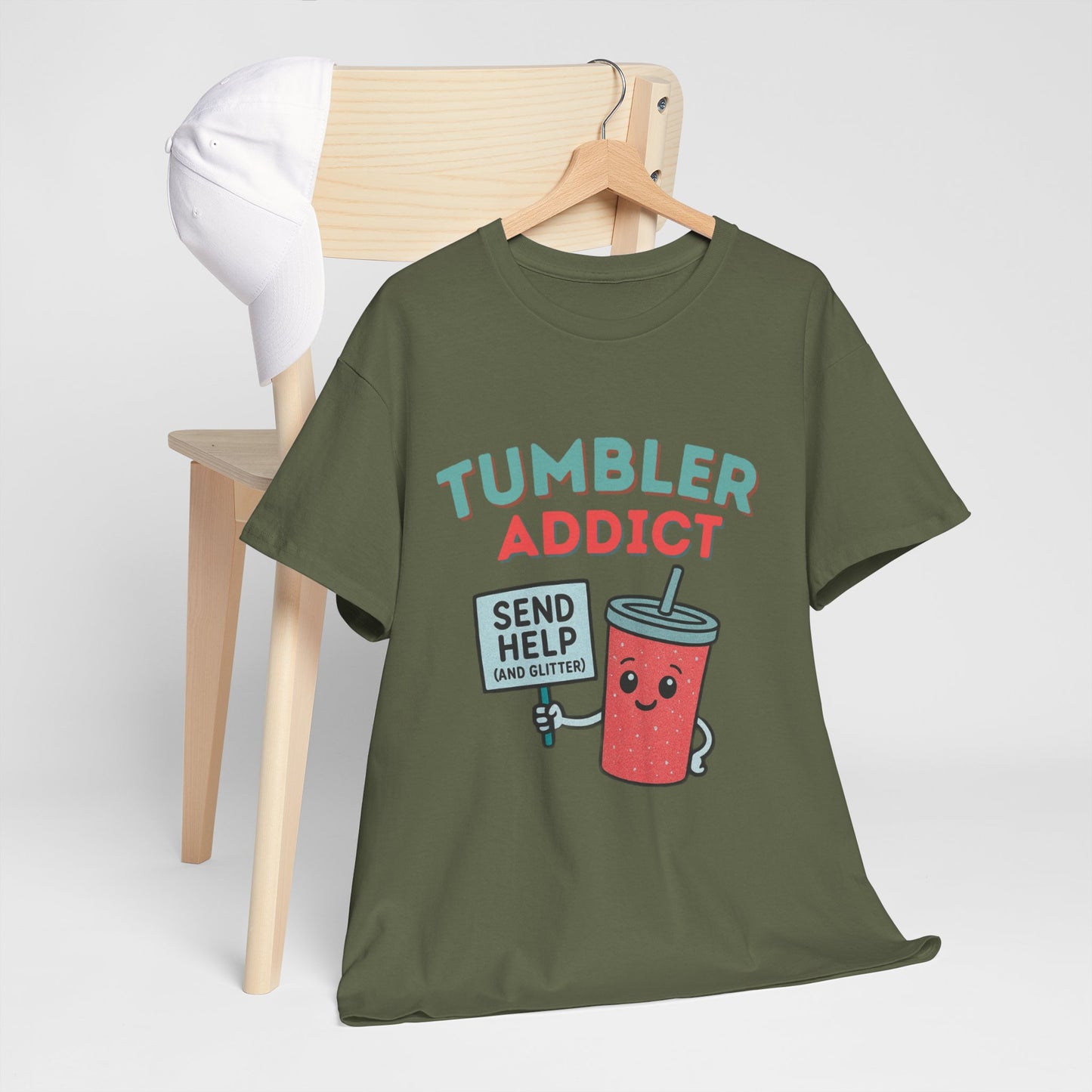Tumbler Addict Tee, Unisex Cotton Tee