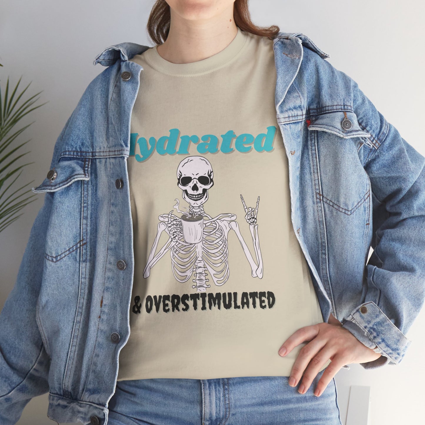Hydrated & Overstimulated, Unisex Cotton Tee
