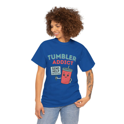 Tumbler Addict Tee, Unisex Cotton Tee