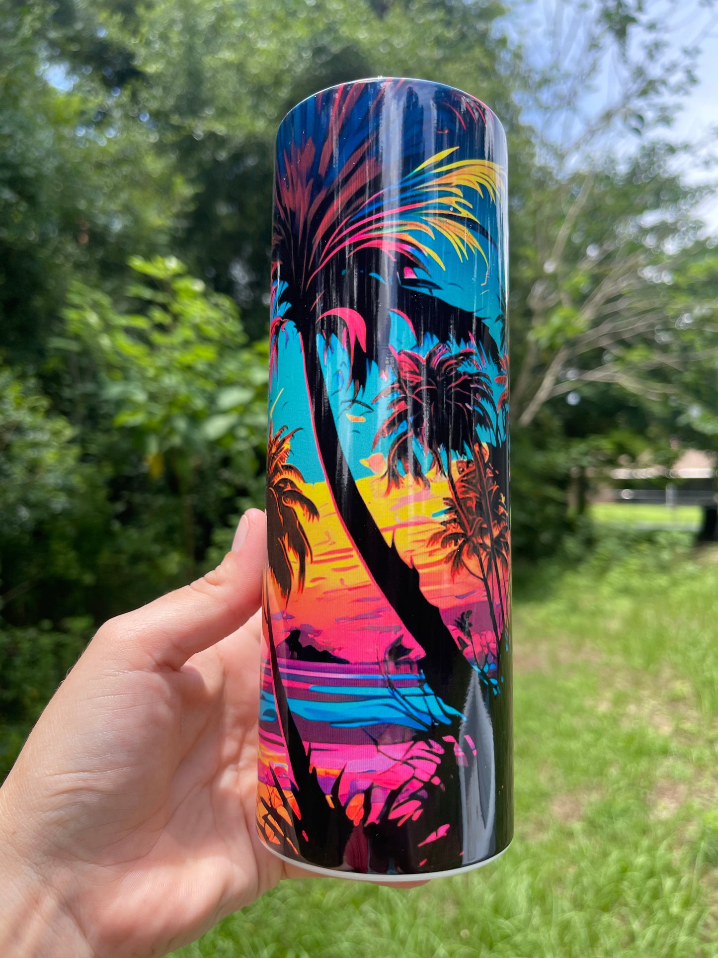 20oz Beach sunset tumbler