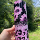 20oz Pink cheetah sunflower tumbler