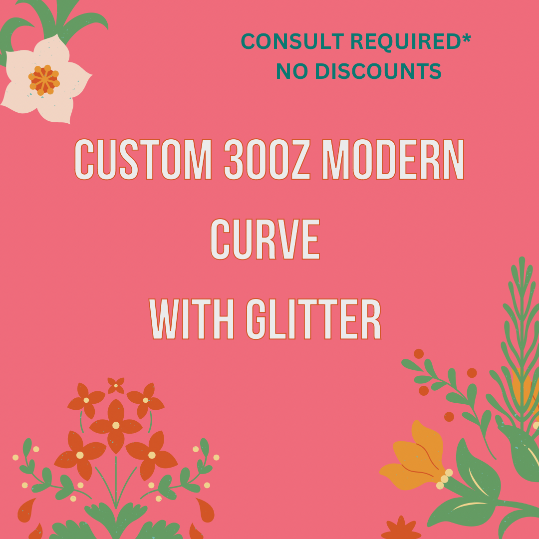 30oz Custom Modern Curve w/ glitter